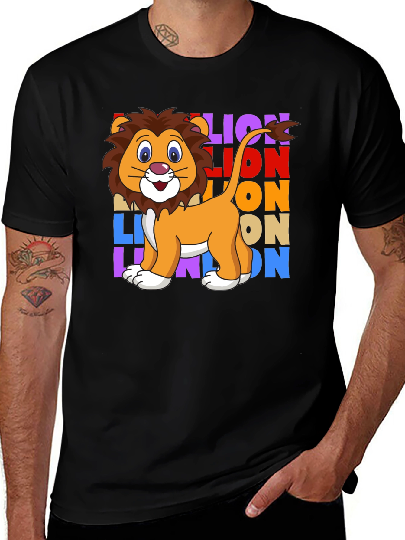 Variant 25 of Lion Pop Art Graphic T-Shirt