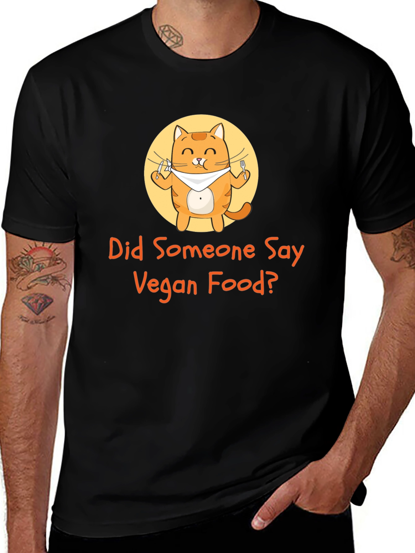 Variant 9 of Vegan Cat T-Shirt - Funny Animal Lover Tee
