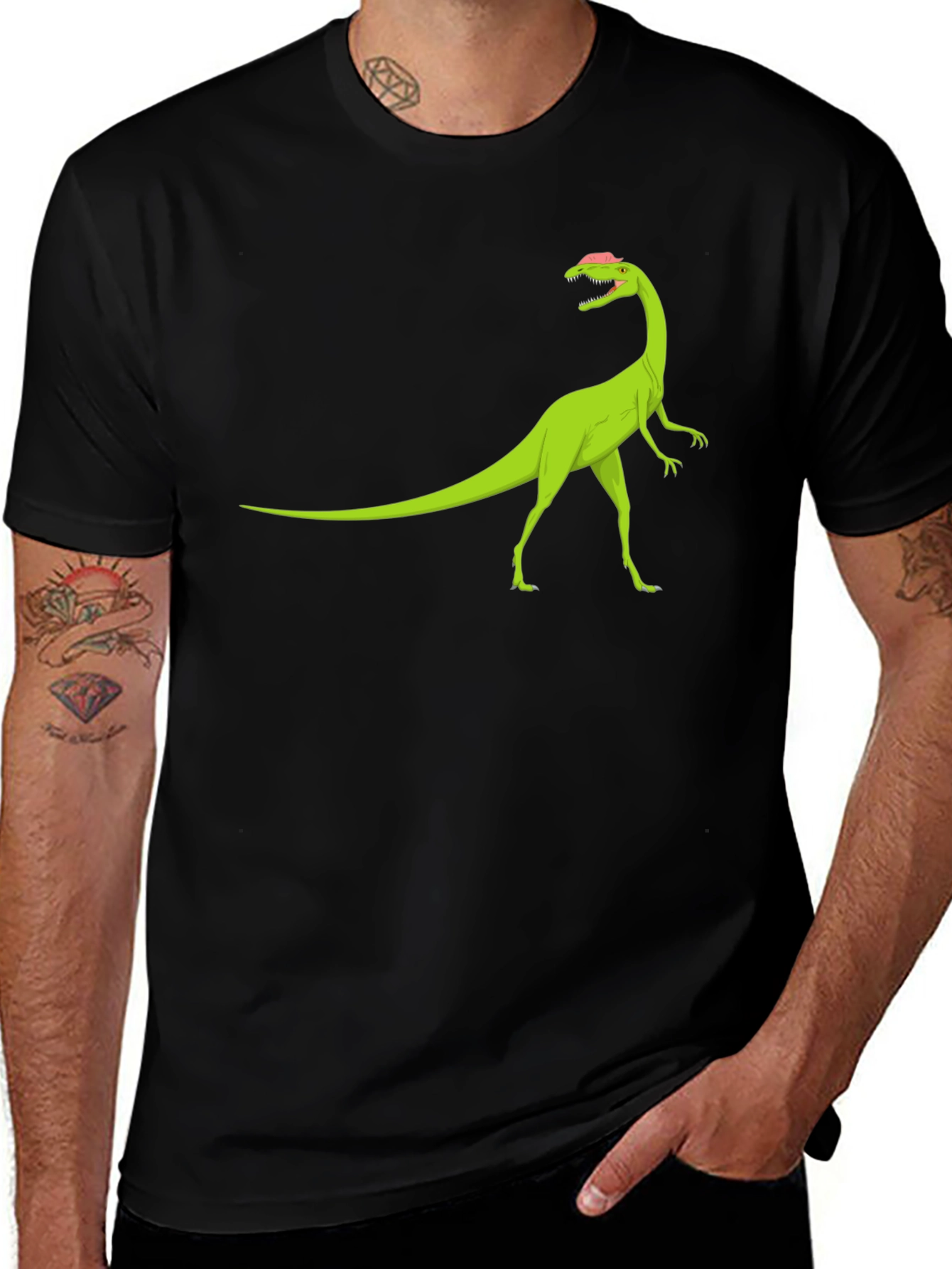 Variant 22 of Dinosaur Graphic Black T-Shirt - Unique Design