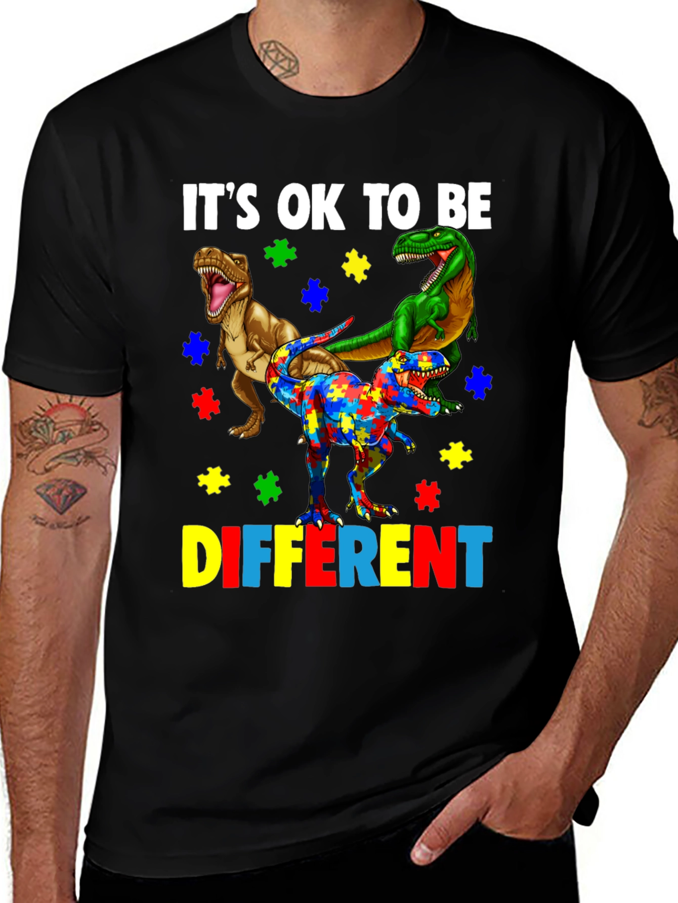 Variant 20 of It's Ok To Be Different Autism T-Shirt
