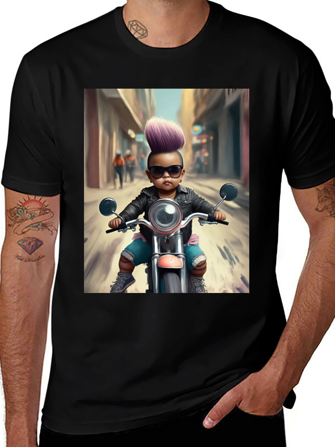 Variant 10 of Cool Baby Biker T-Shirt