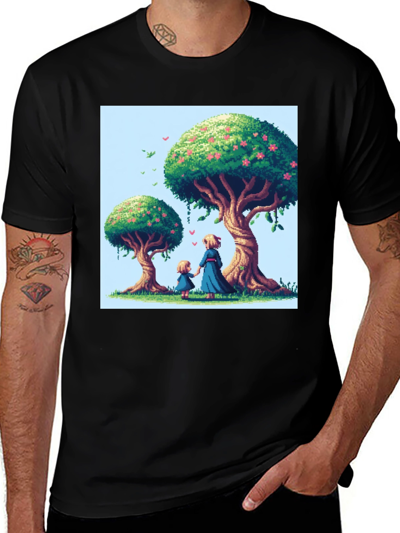 Variant 13 of Nature Pixel Art Graphic Tee