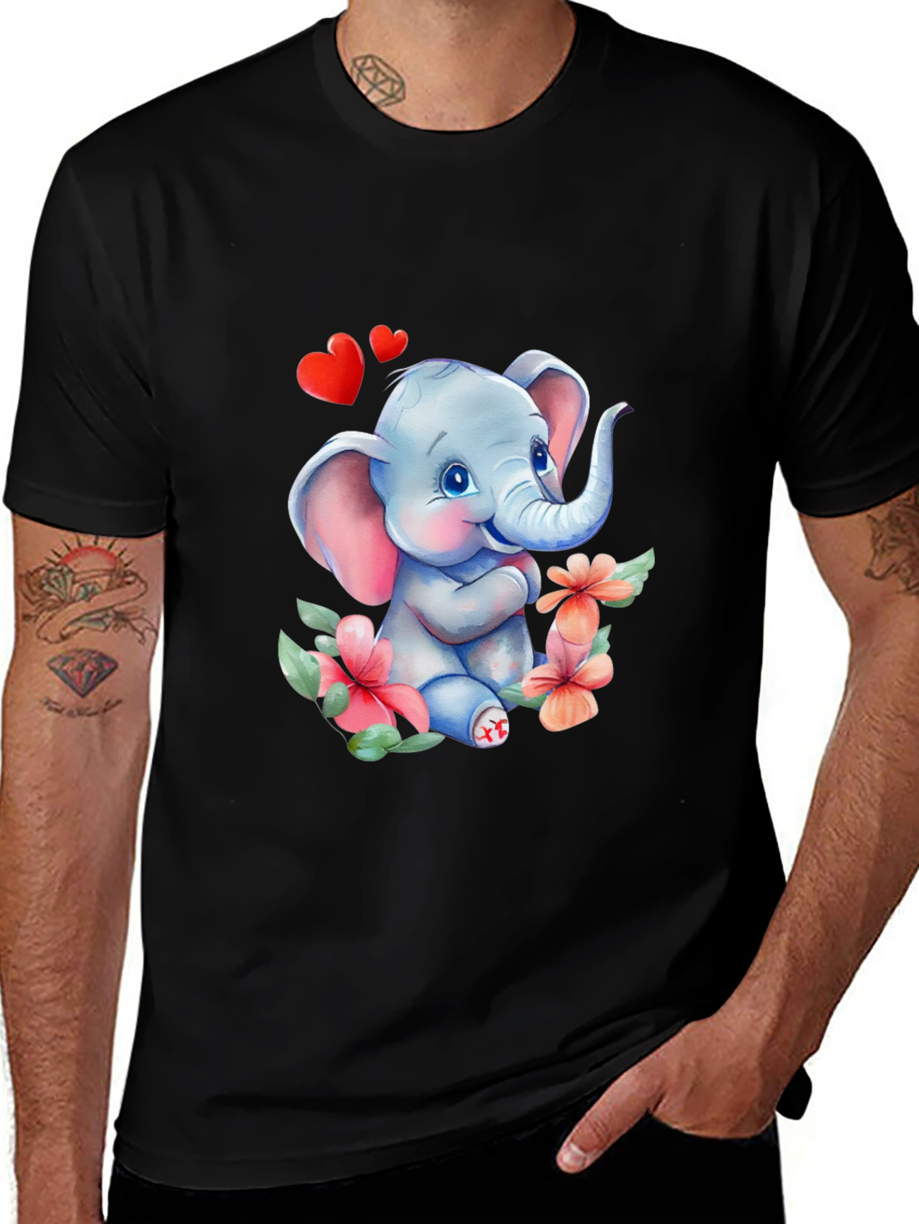 Variant 26 of Cute Elephant Love Tee - Soft Cotton Blend