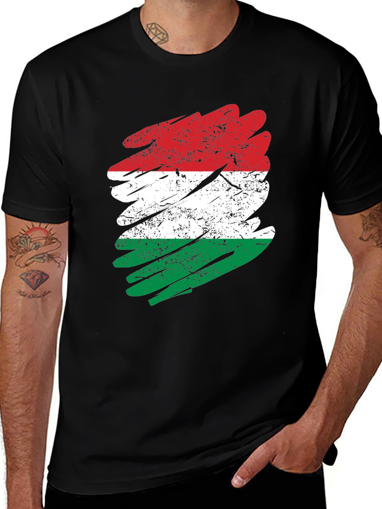 Hungary Flag Brushstroke T-Shirt