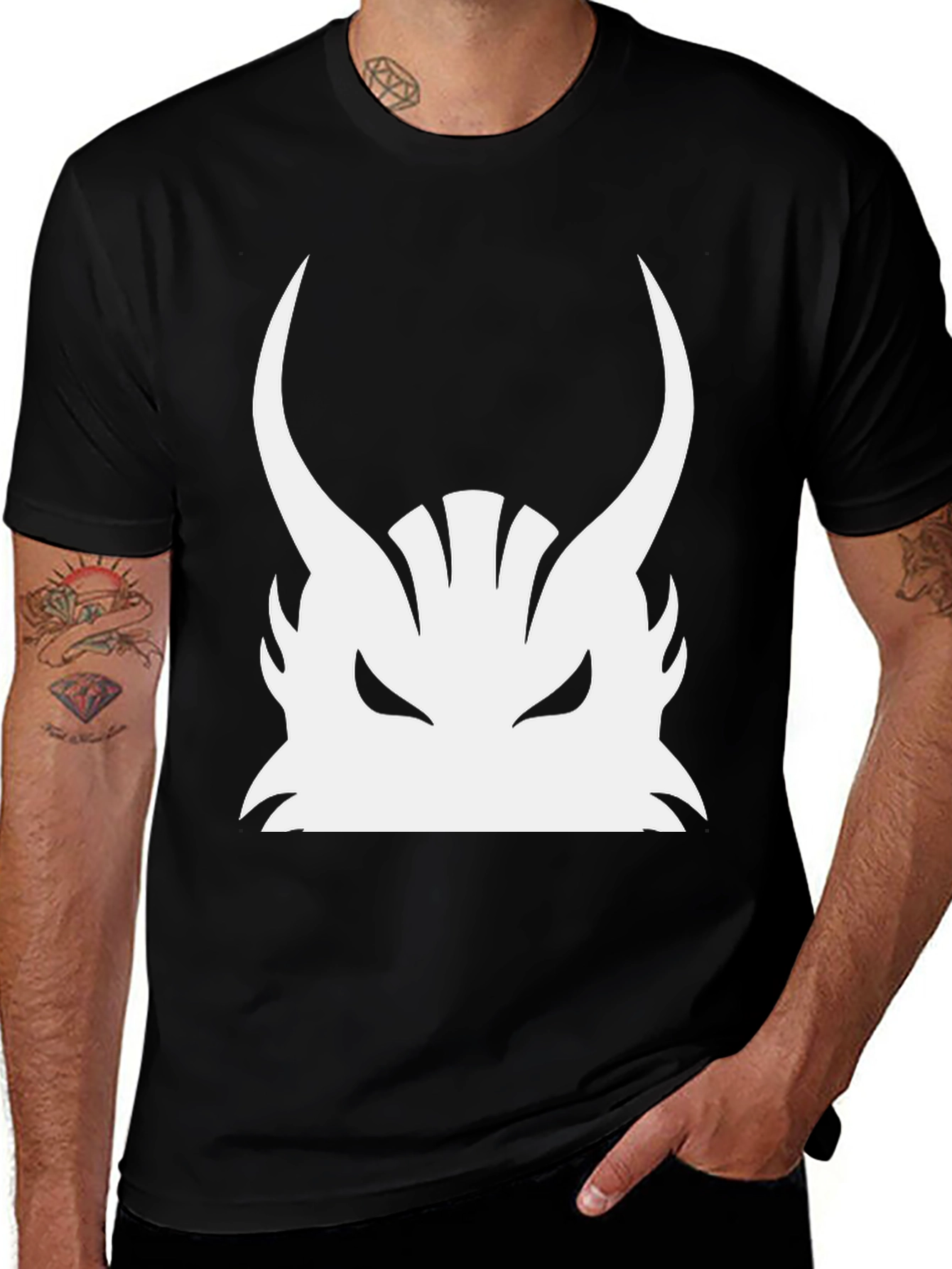 Horned Beast Graphic Tee - Black