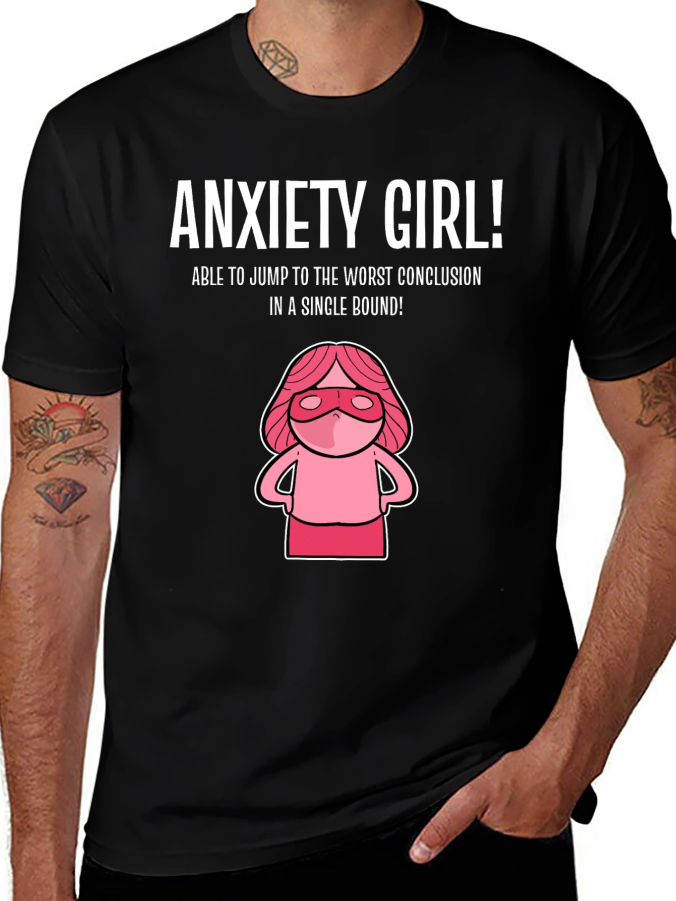 Variant 16 of Anxiety Girl T-Shirt - Funny Graphic Tee