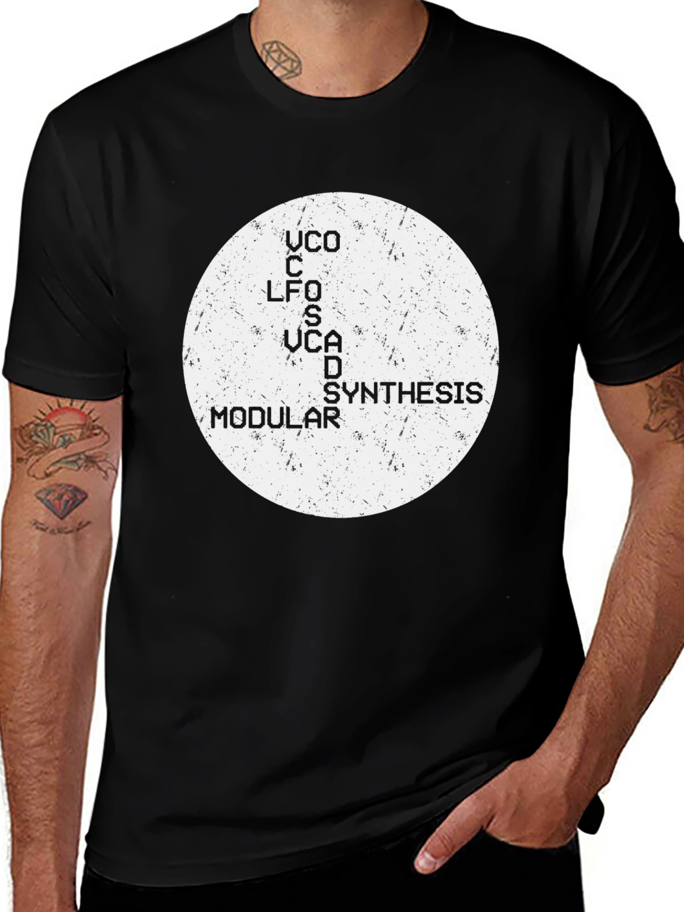 Variant 17 of Modular Synth Black T-Shirt - Cool Audio Tee