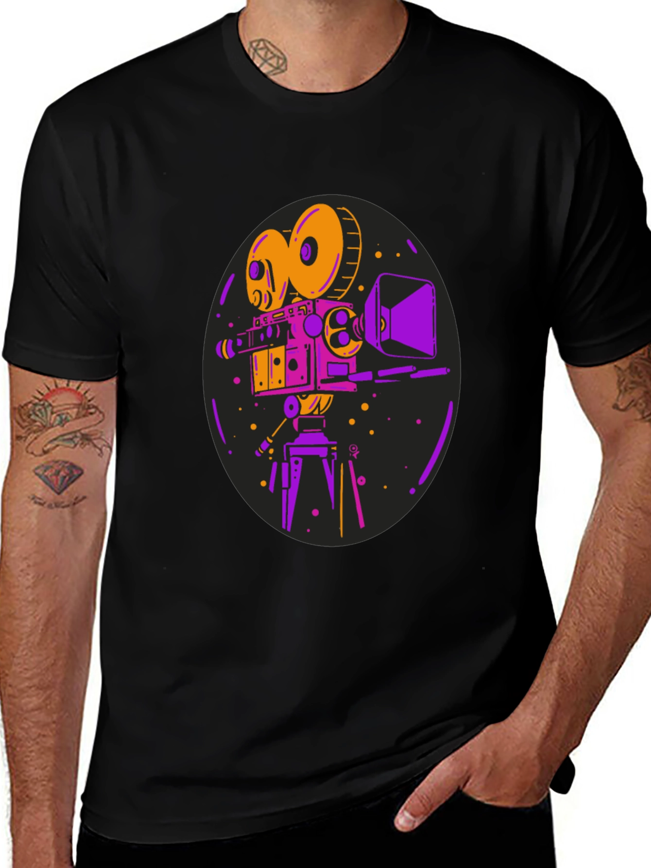 Variant 20 of Retro Camera Graphic Tee - Film Buff Style