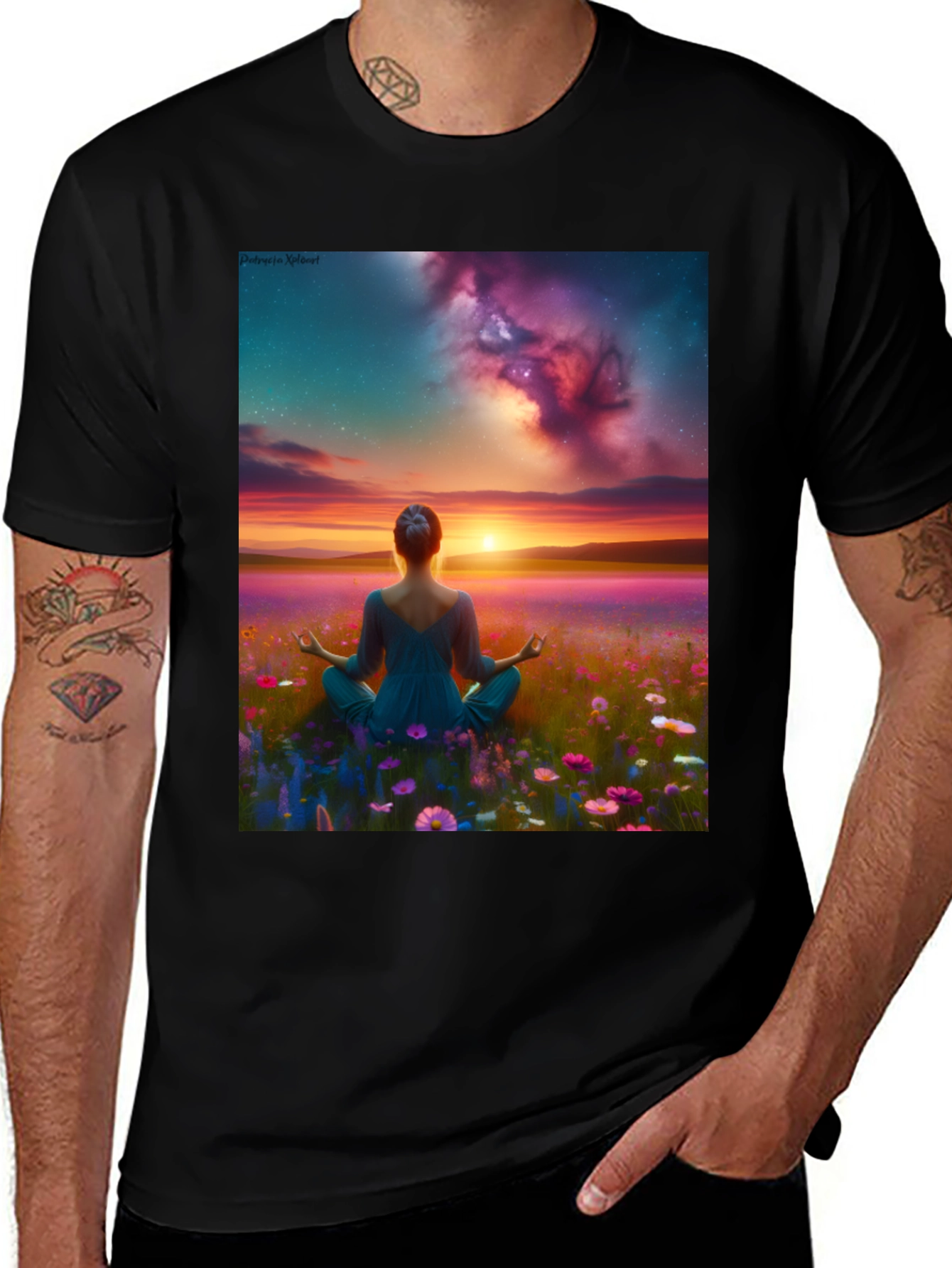 Variant 5 of Zen Sunset Meditation T-Shirt