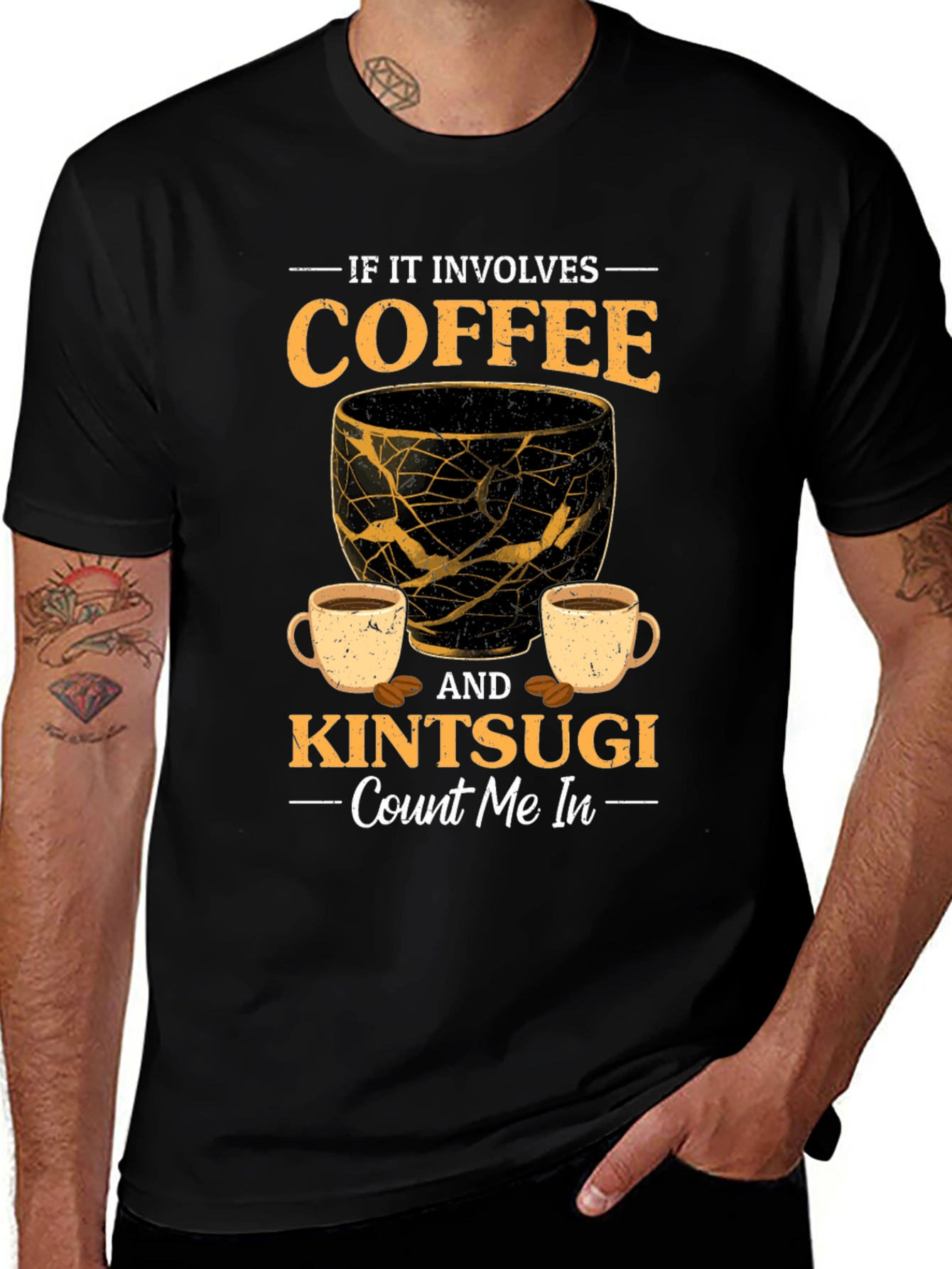 Variant 3 of Coffee & Kintsugi T-Shirt - Count Me In!