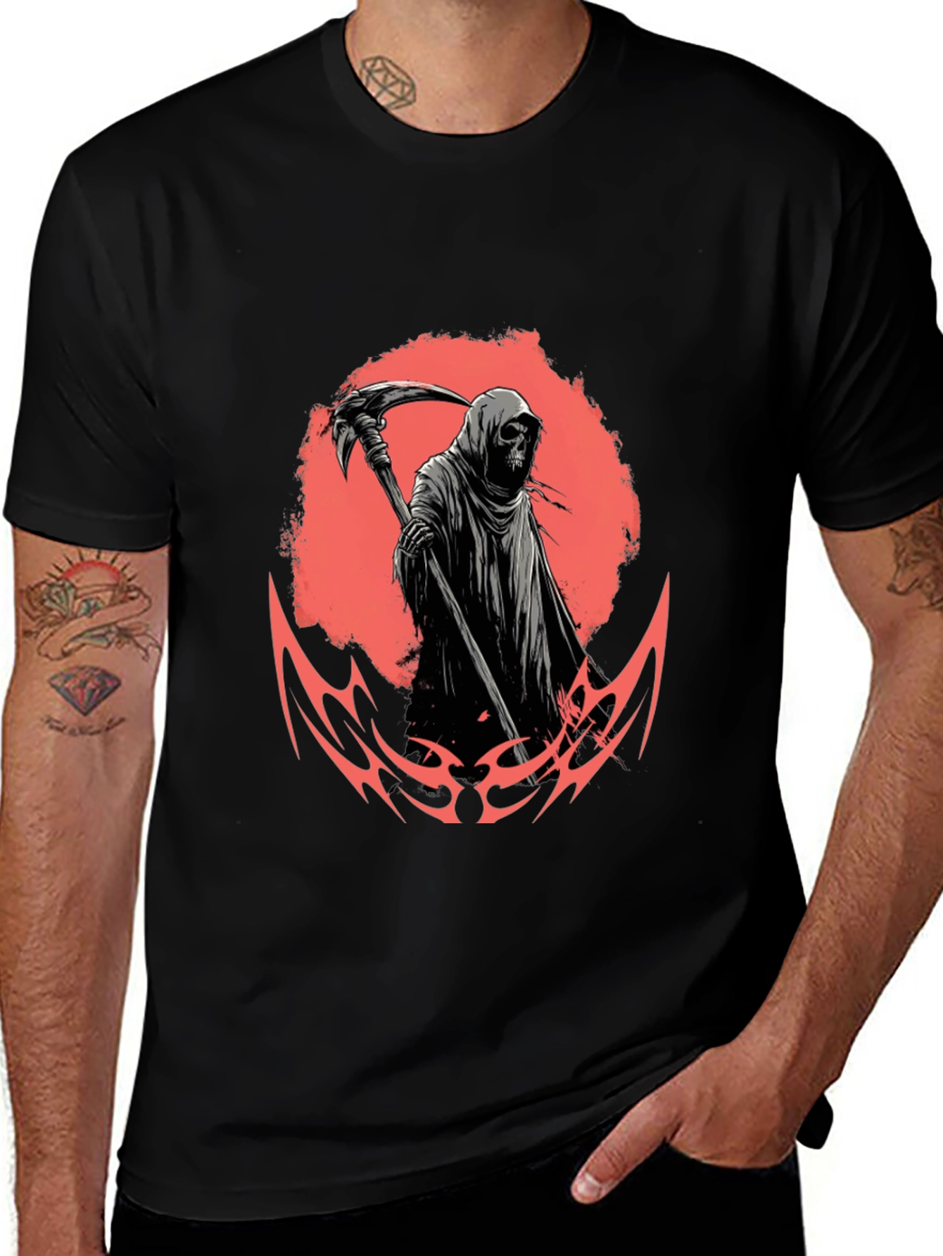 Grim Reaper Graphic Black T-Shirt