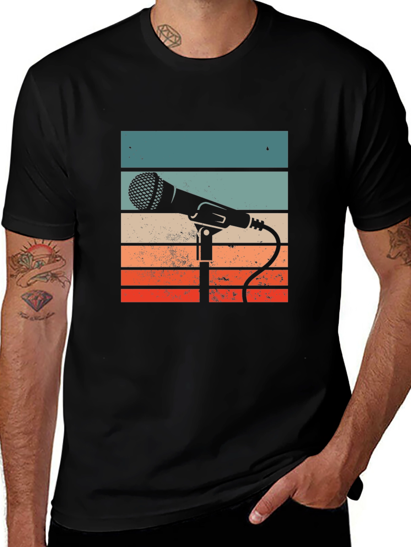 Variant 23 of Vintage Microphone T-Shirt - Retro Style