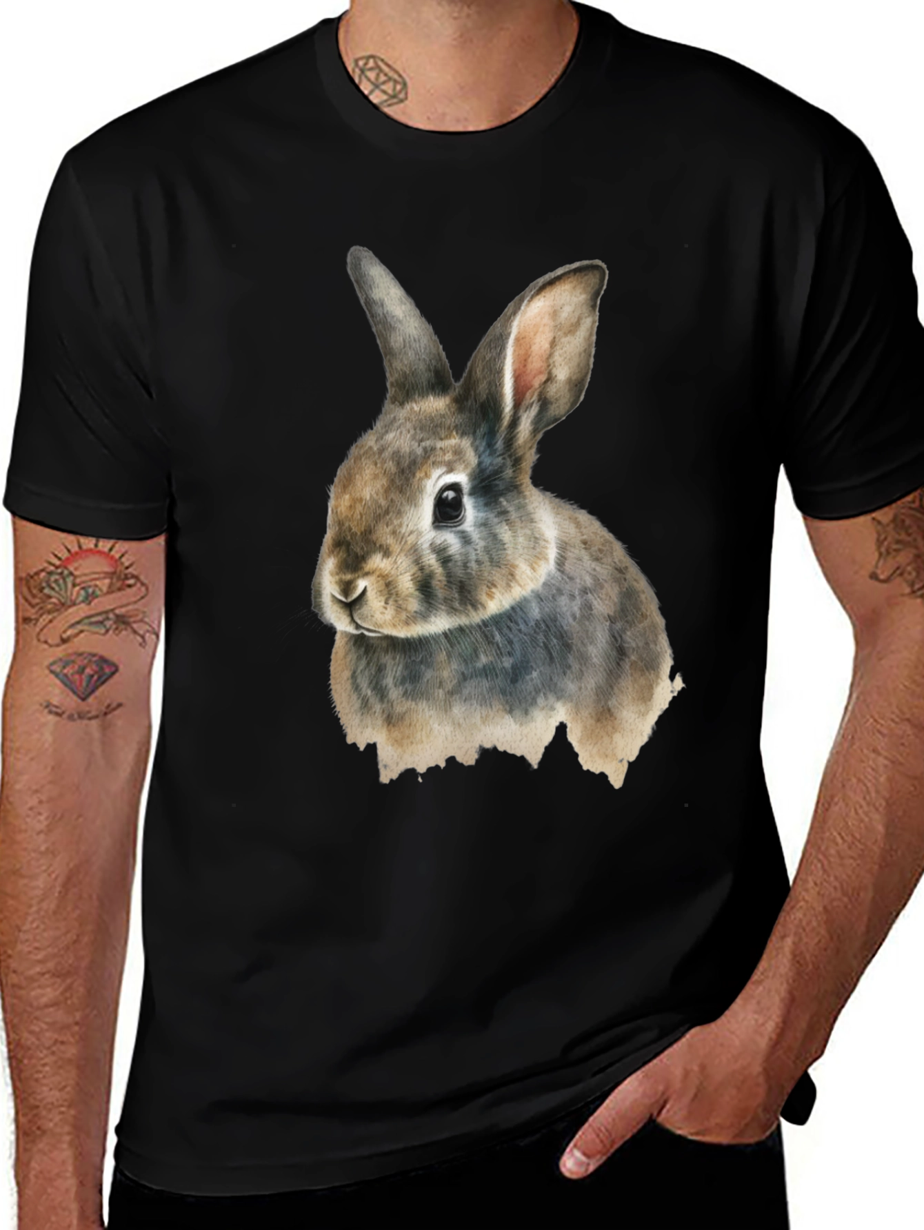 Variant 27 of Rabbit Graphic Tee - Unisex Cotton Blend Shirt