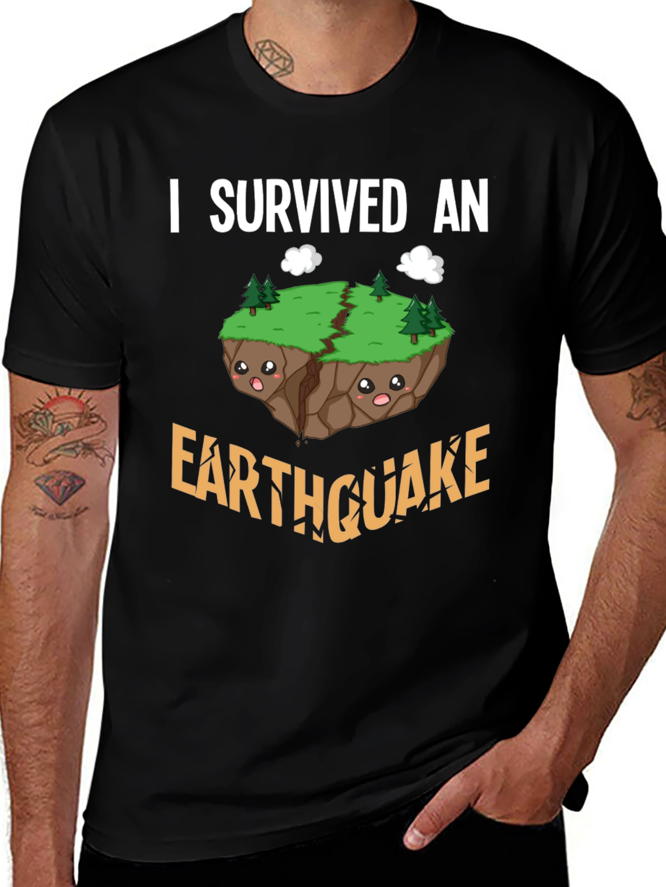 Variant 12 of I Survived an Earthquake T-Shirt Novelty