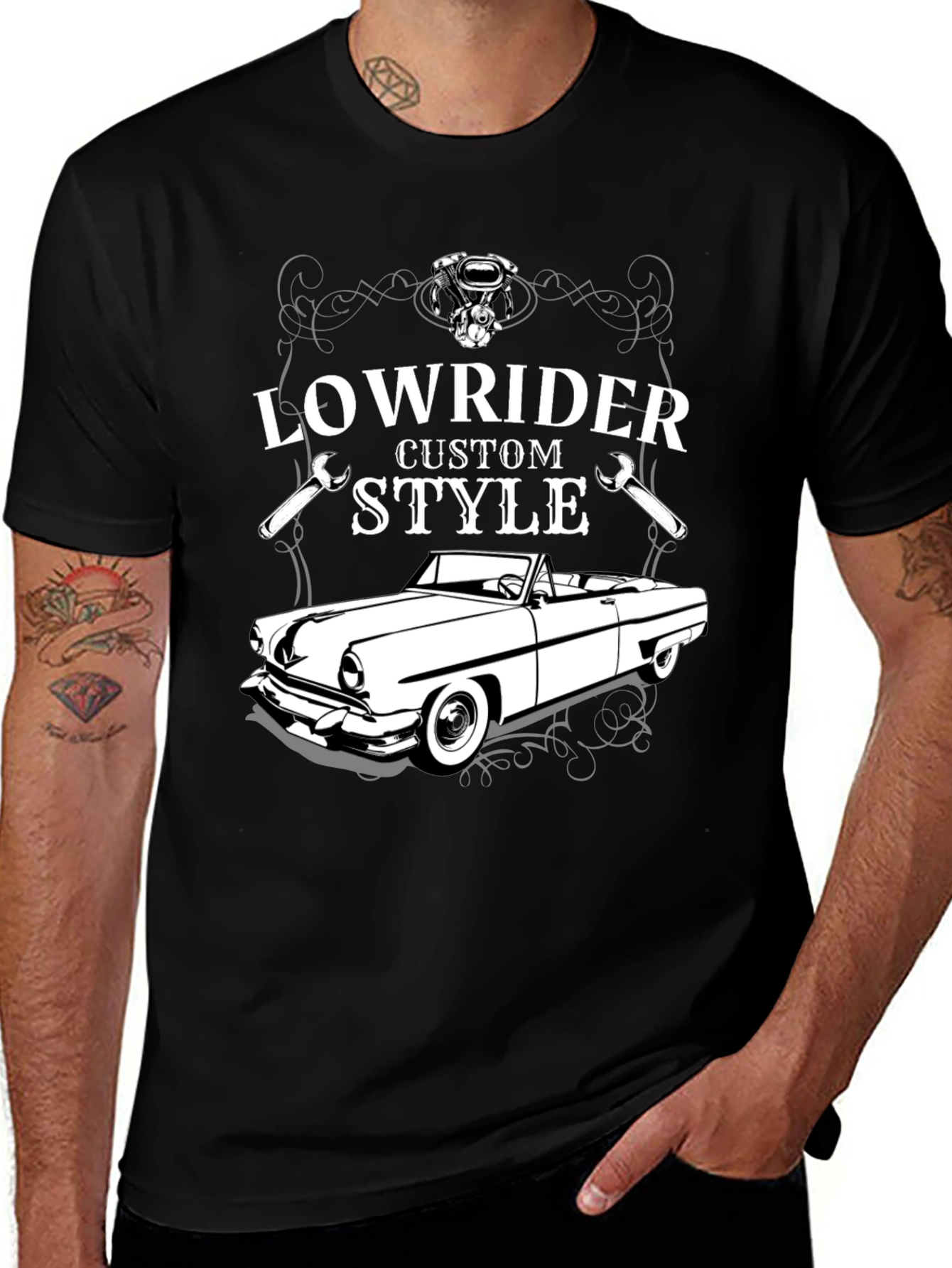 Variant 21 of Lowrider Custom Style T-Shirt - Classic Car Design
