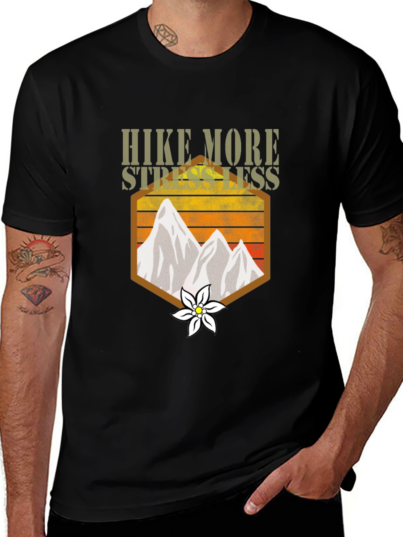 Variant 9 of Hike More Stress Less Graphic Tee