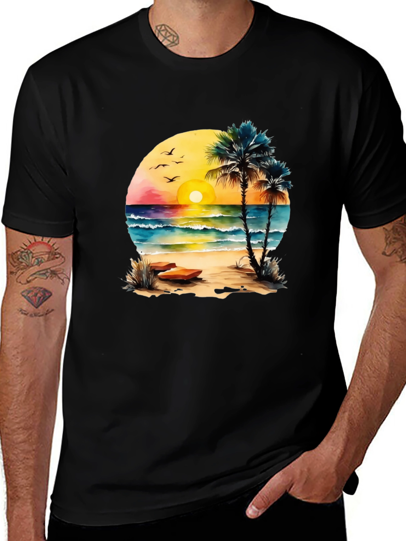 Variant 27 of Beach Sunset Graphic Tee