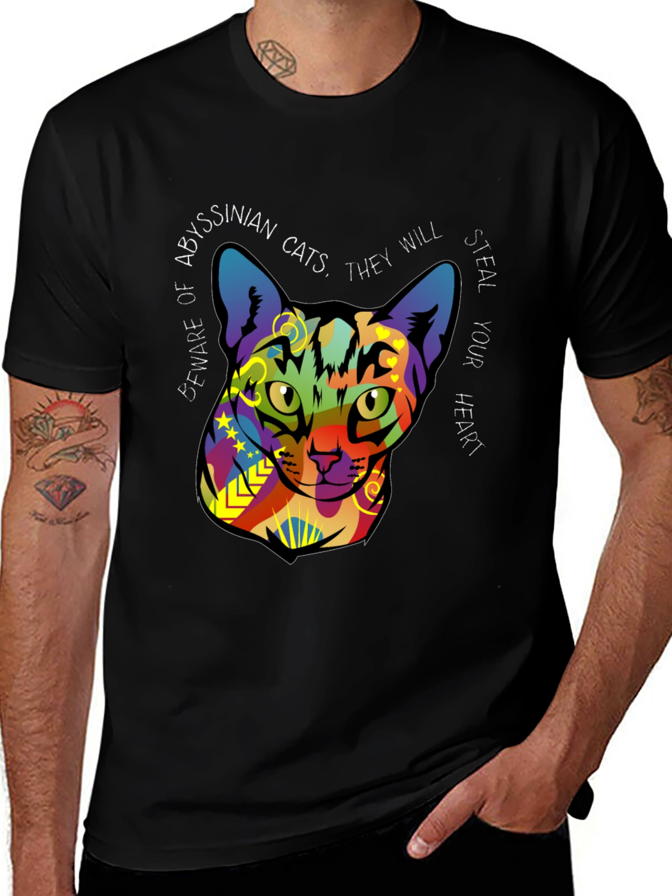 Variant 3 of Abyssinian Cat Graphic Tee - Steal Your Heart