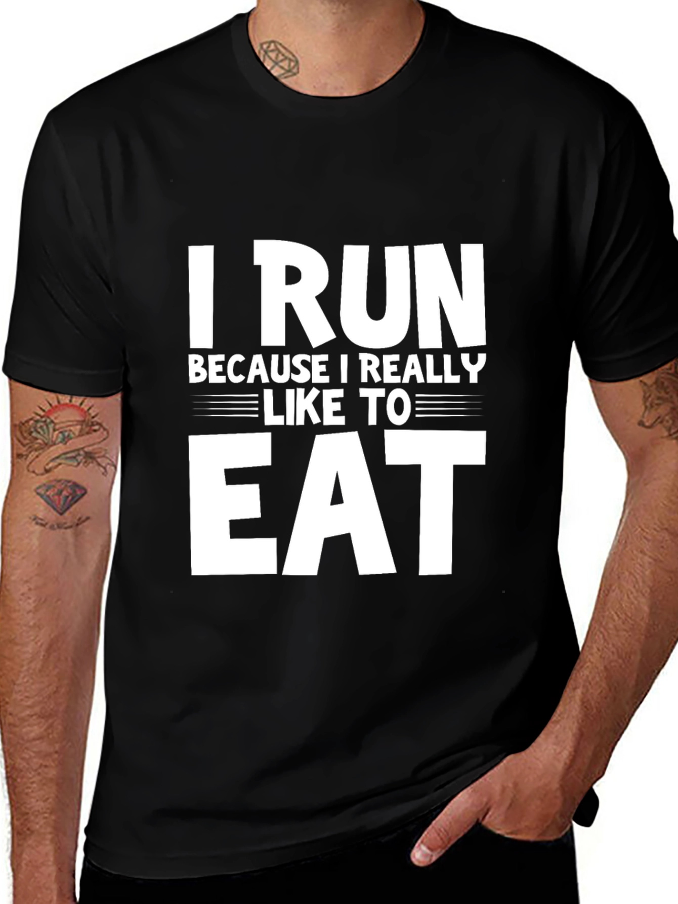Variant 25 of I Run Because I Like to Eat Graphic Tee