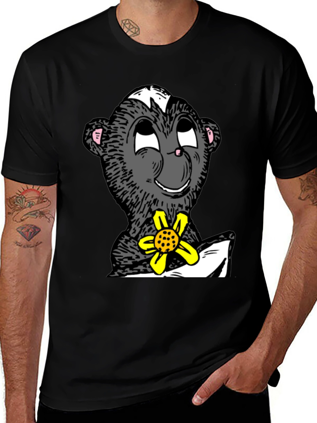 Variant 14 of Skunk With Flower Graphic T-Shirt
