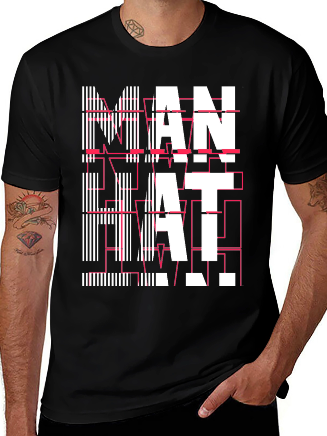 Variant 17 of Modern Manhattan Graphic Tee - Black Cotton Blend