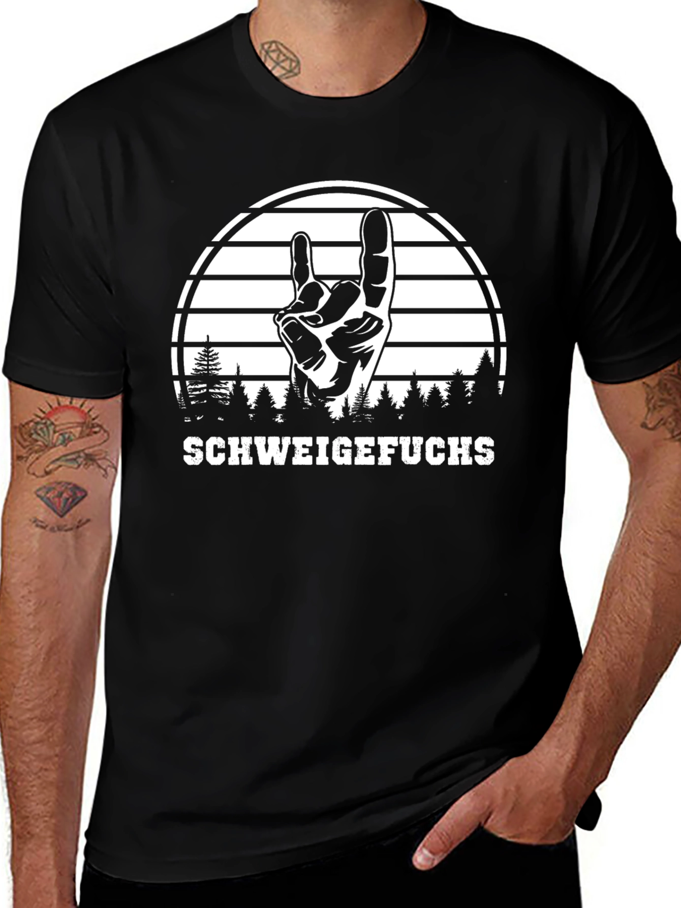 Variant 5 of SchweigeFuchs Graphic Tee - Rock On!