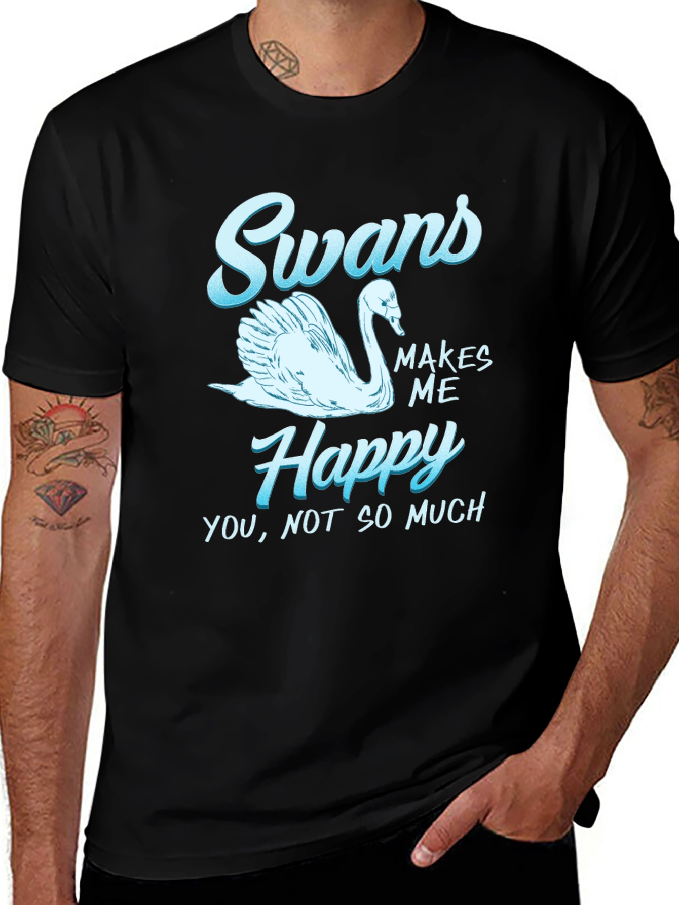 Variant 29 of Swans Make Me Happy Graphic T-Shirt