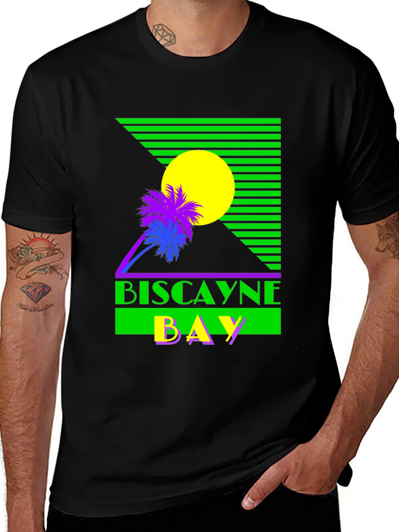 Variant 3 of Retro Biscayne Bay Graphic T-Shirt