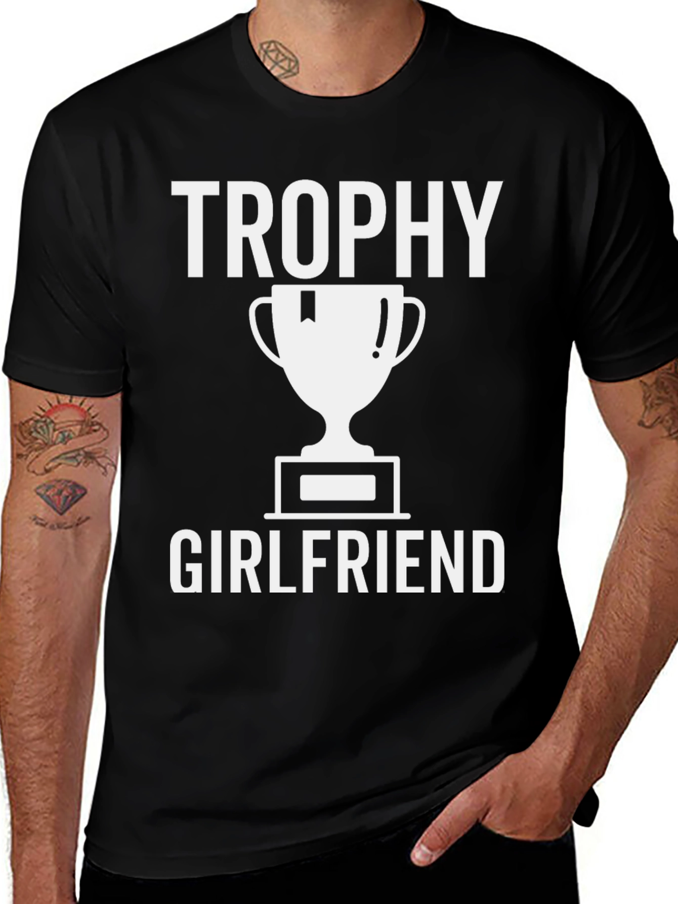Variant 10 of Trophy Girlfriend Graphic Tee - Funny Slogan T-Shirt