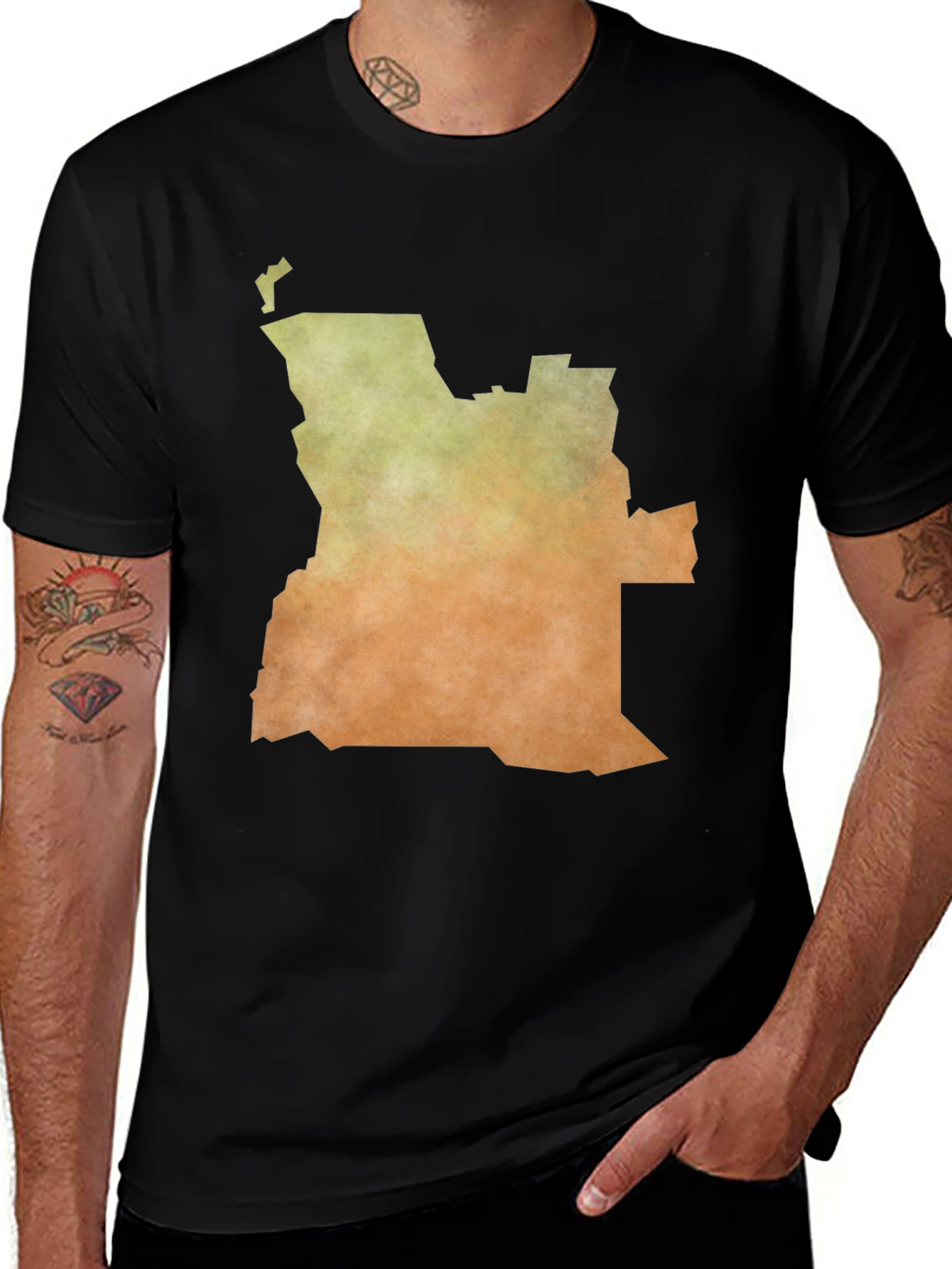Angola Map Graphic Tee - Stylish Africa Pride Shirt