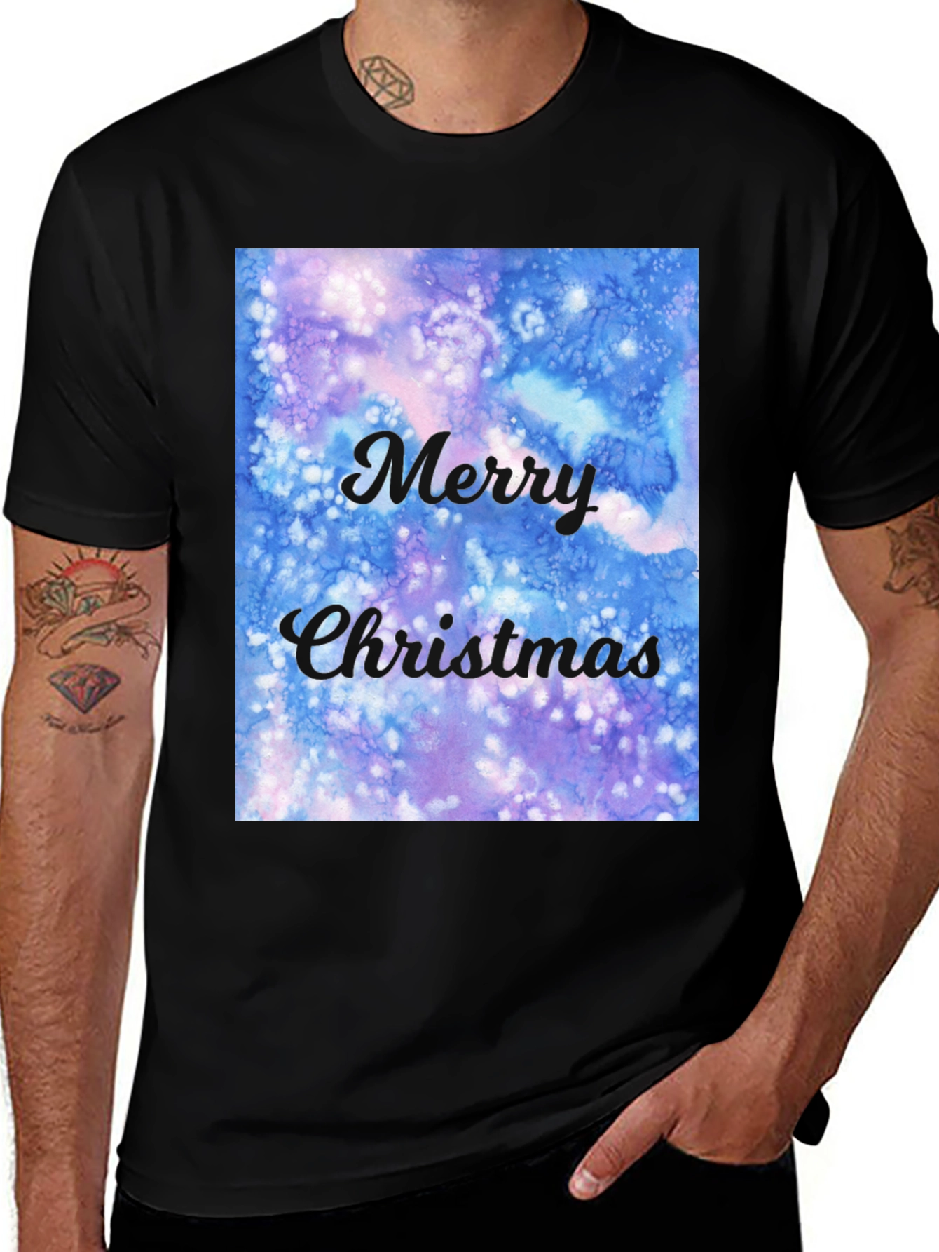Variant 7 of Merry Christmas Watercolor T-Shirt