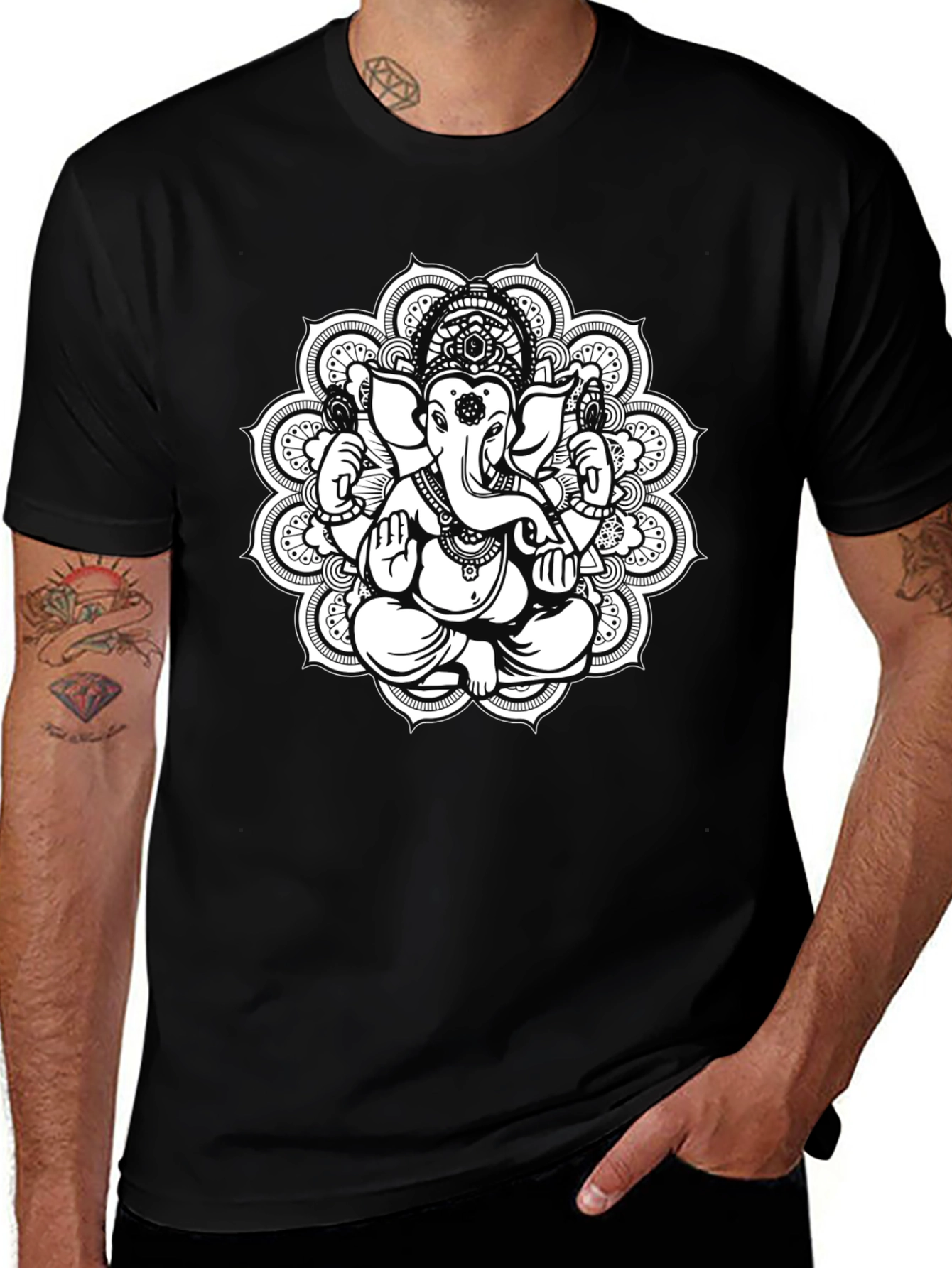Ganesh Mandala T-Shirt - Black