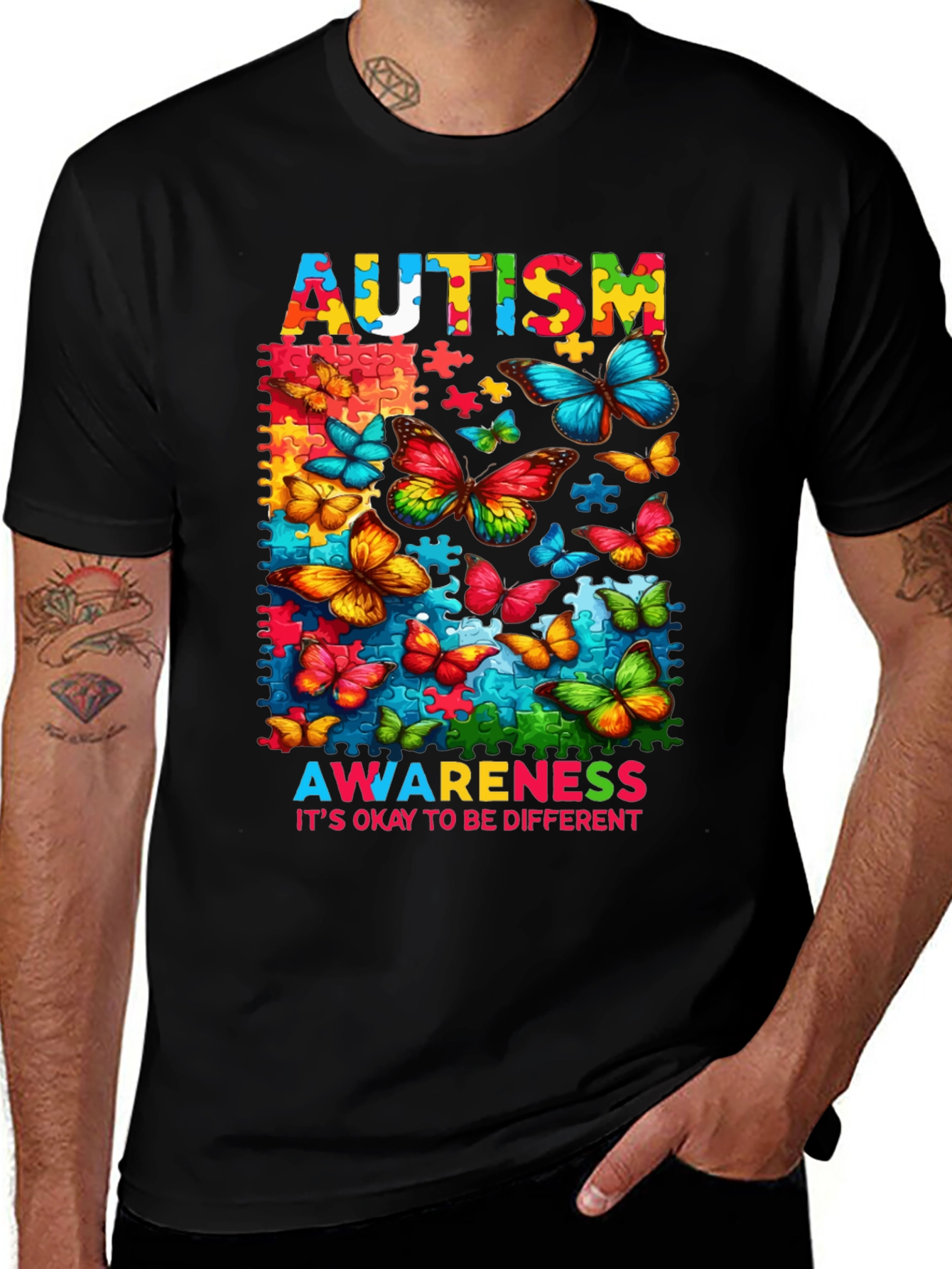 Autism Awareness Butterfly Graphic Tee