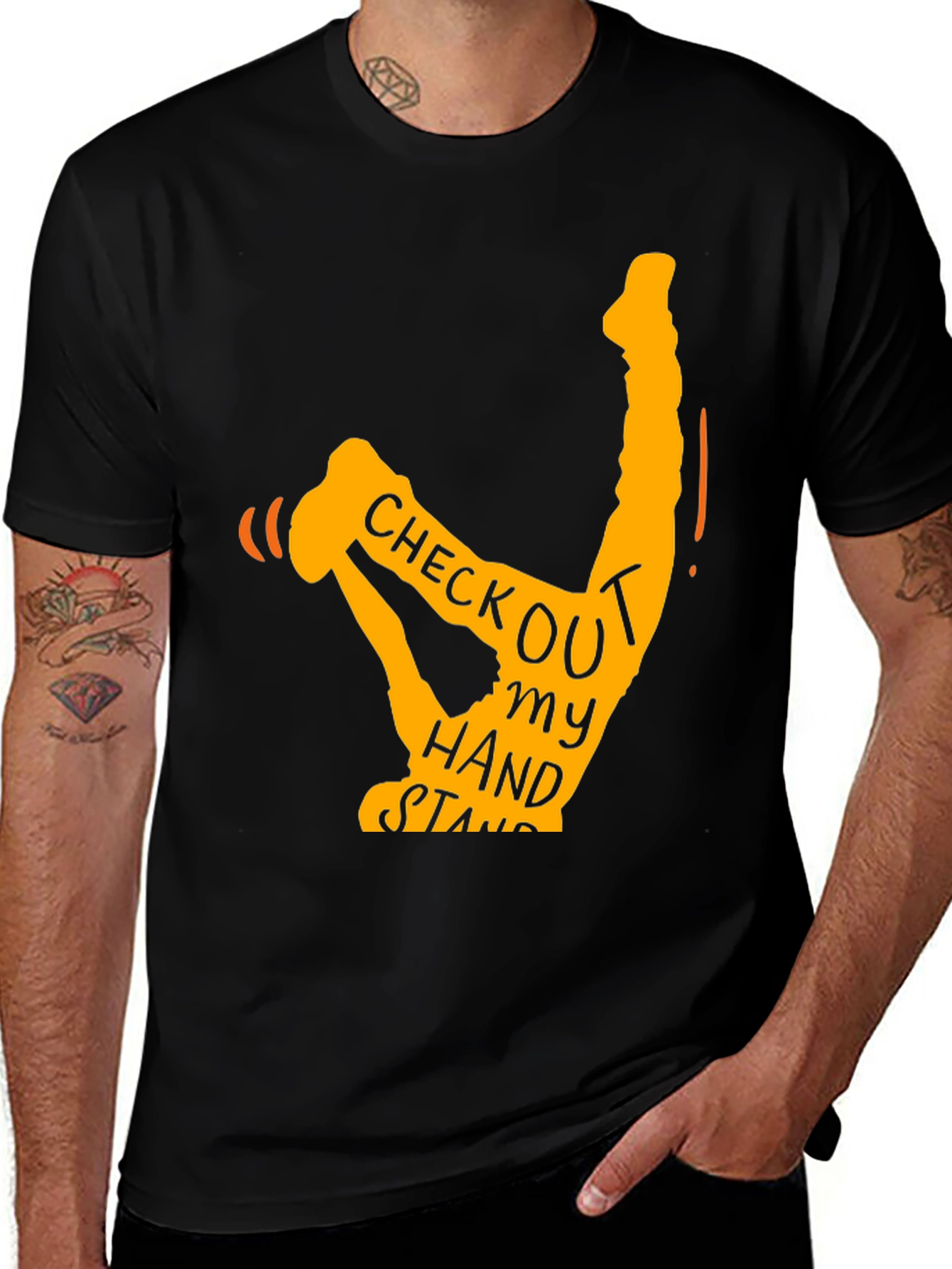 Variant 23 of Check Out My Handstand Graphic Tee - Funny T-Shirt