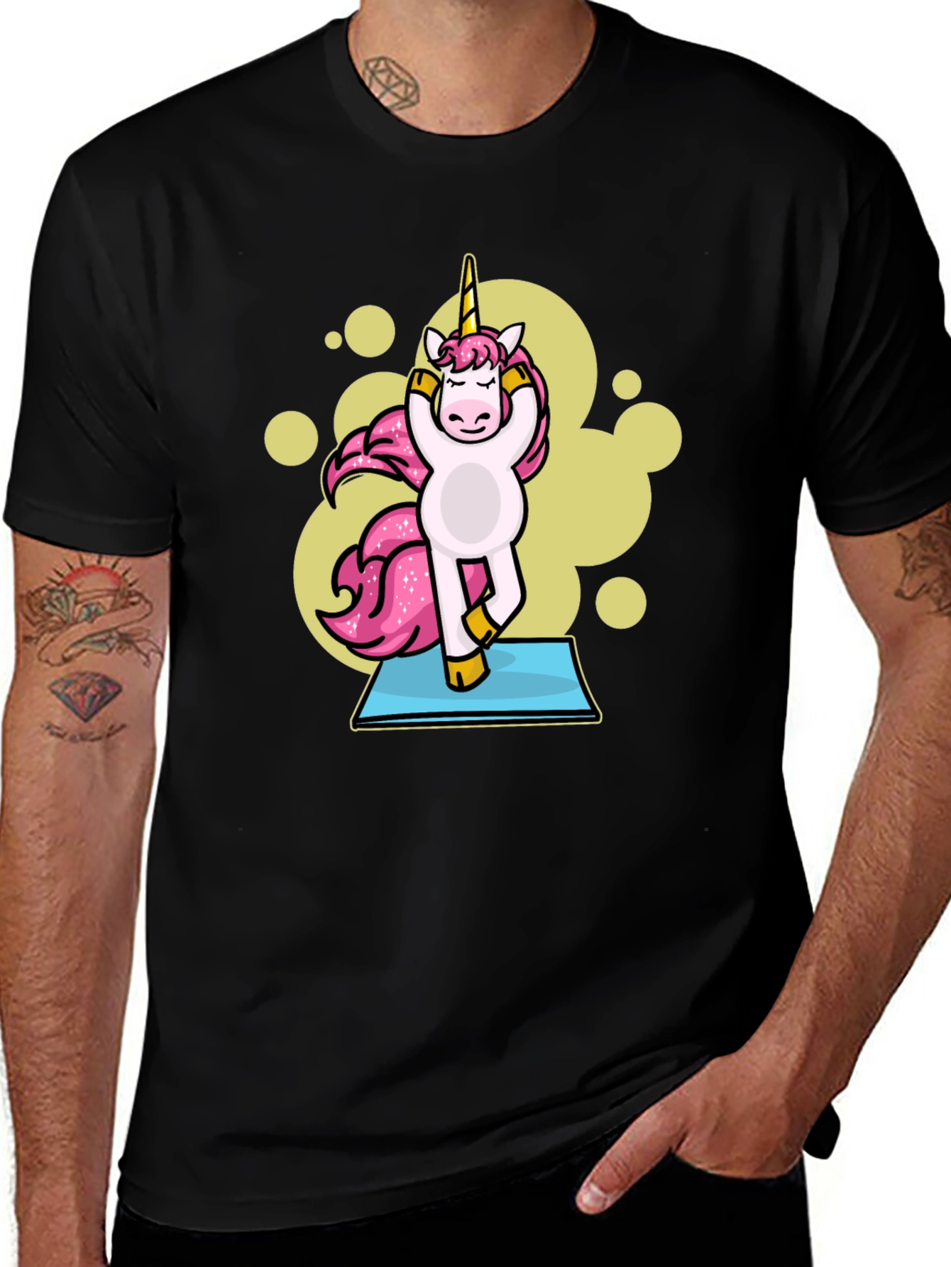 Variant 20 of Yoga Unicorn Men's Graphic T-Shirt
