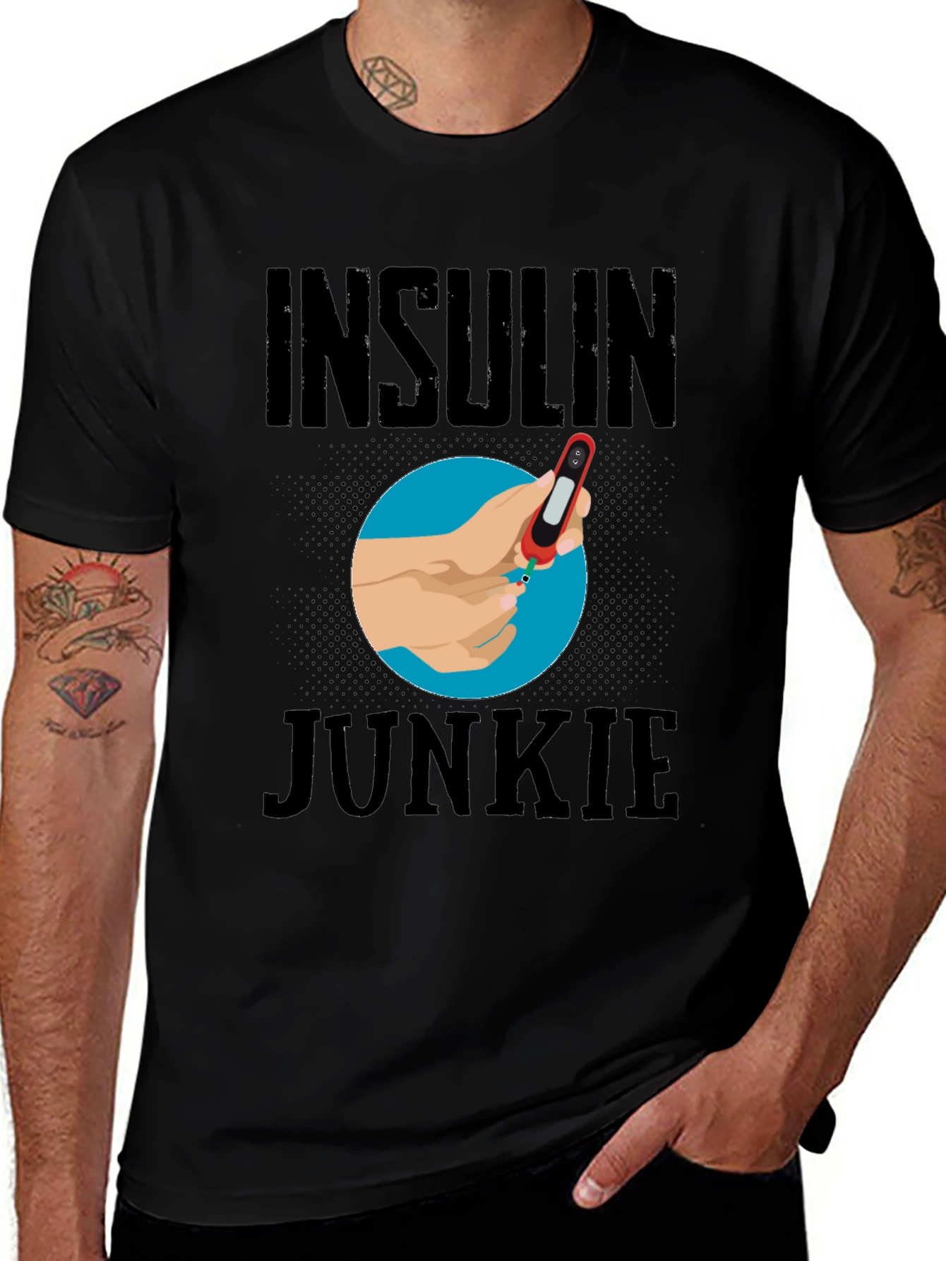 Variant 10 of Insulin Junkie Graphic T-Shirt
