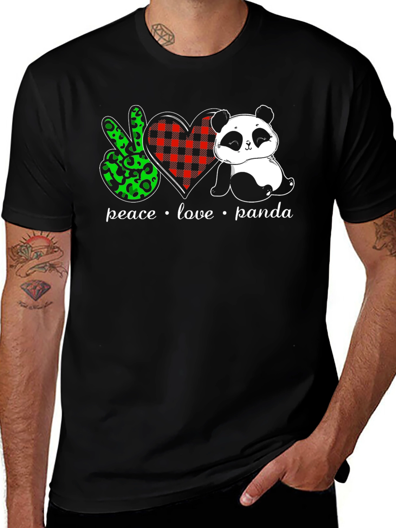 Variant 24 of Peace Love Panda T-Shirt