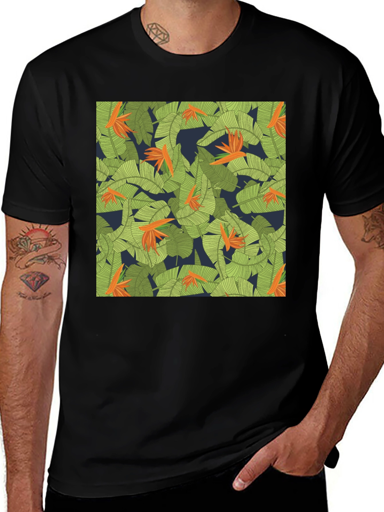 Variant 24 of Tropical Floral Print T-Shirt