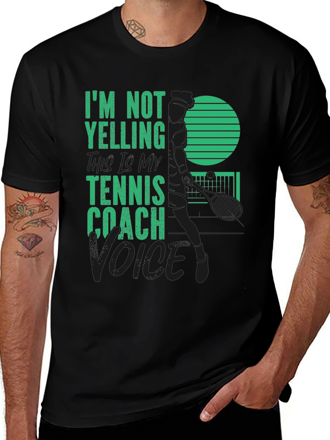 Variant 11 of Tennis Coach T-Shirt - I'm Not Yelling