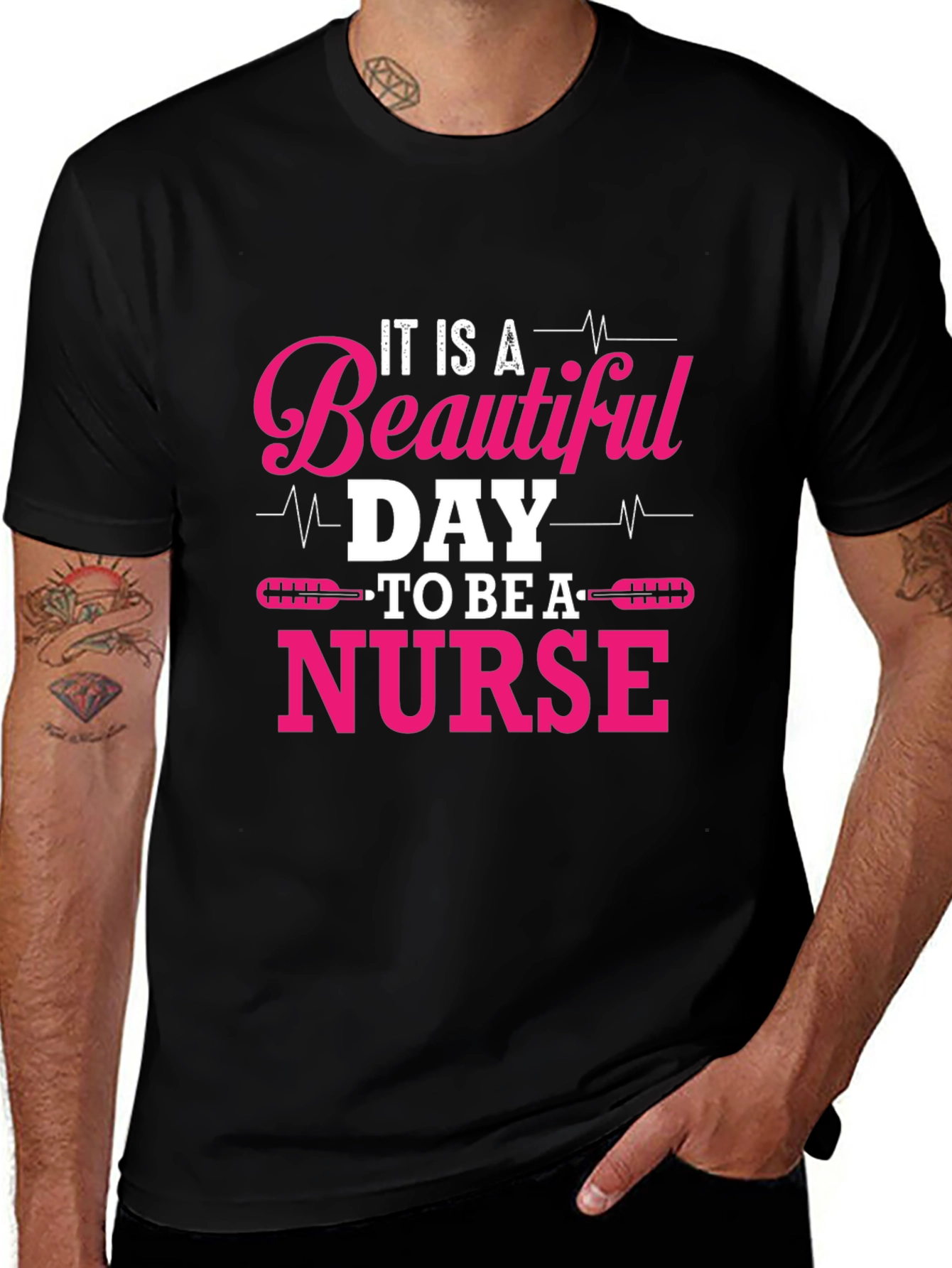 Variant 7 of Beautiful Day to Be a Nurse Graphic Tee