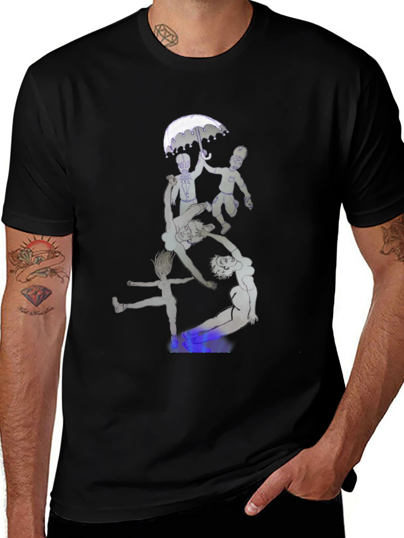 Variant 23 of Unique Graphic Print Black T-Shirt