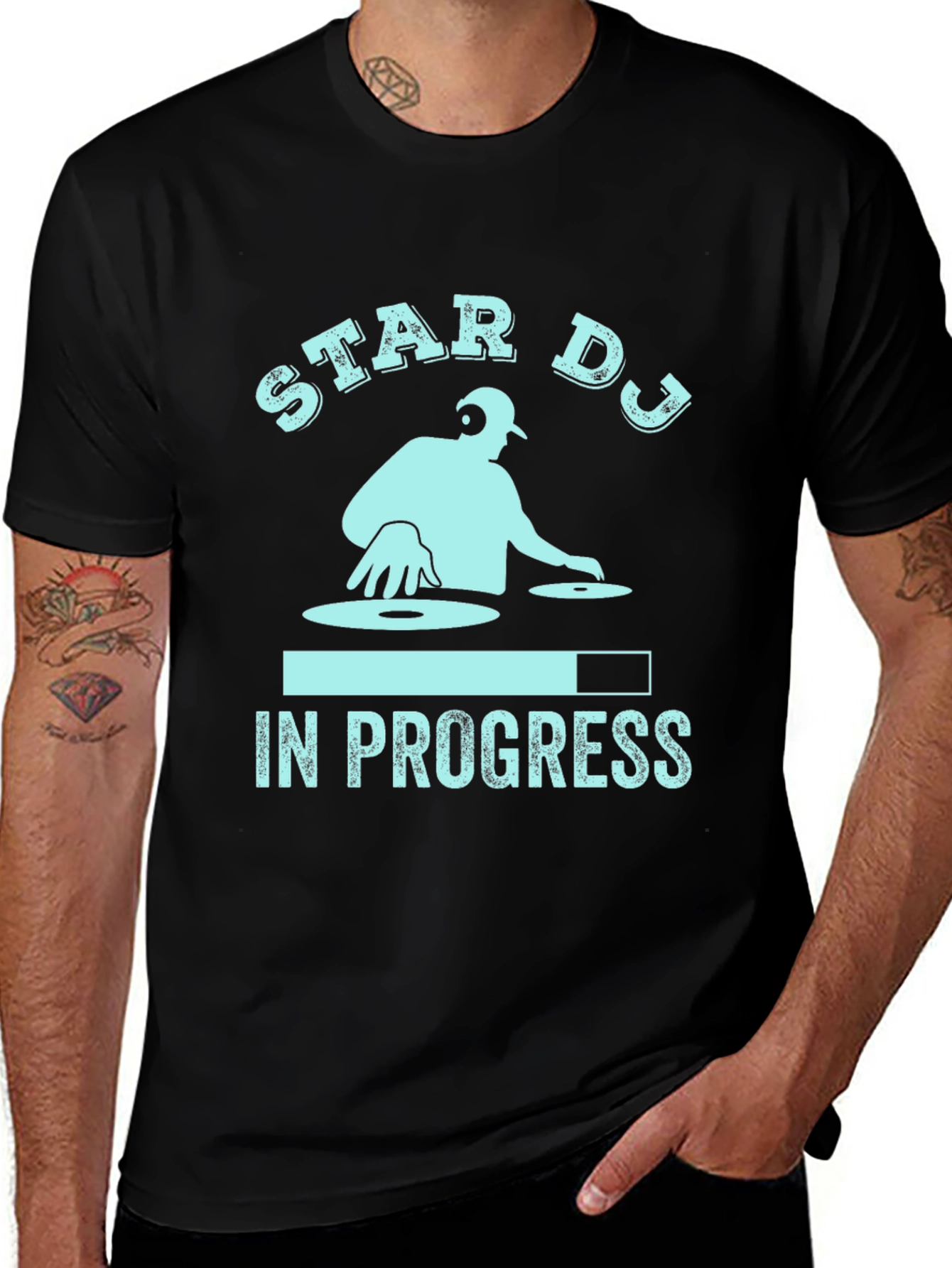 Variant 30 of Star DJ In Progress Black T-Shirt