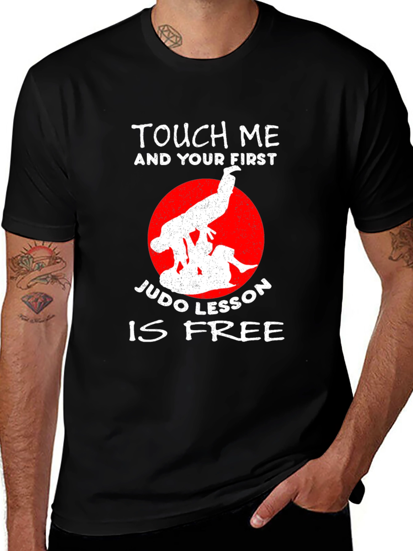 Funny Judo Lesson Free Black T-Shirt