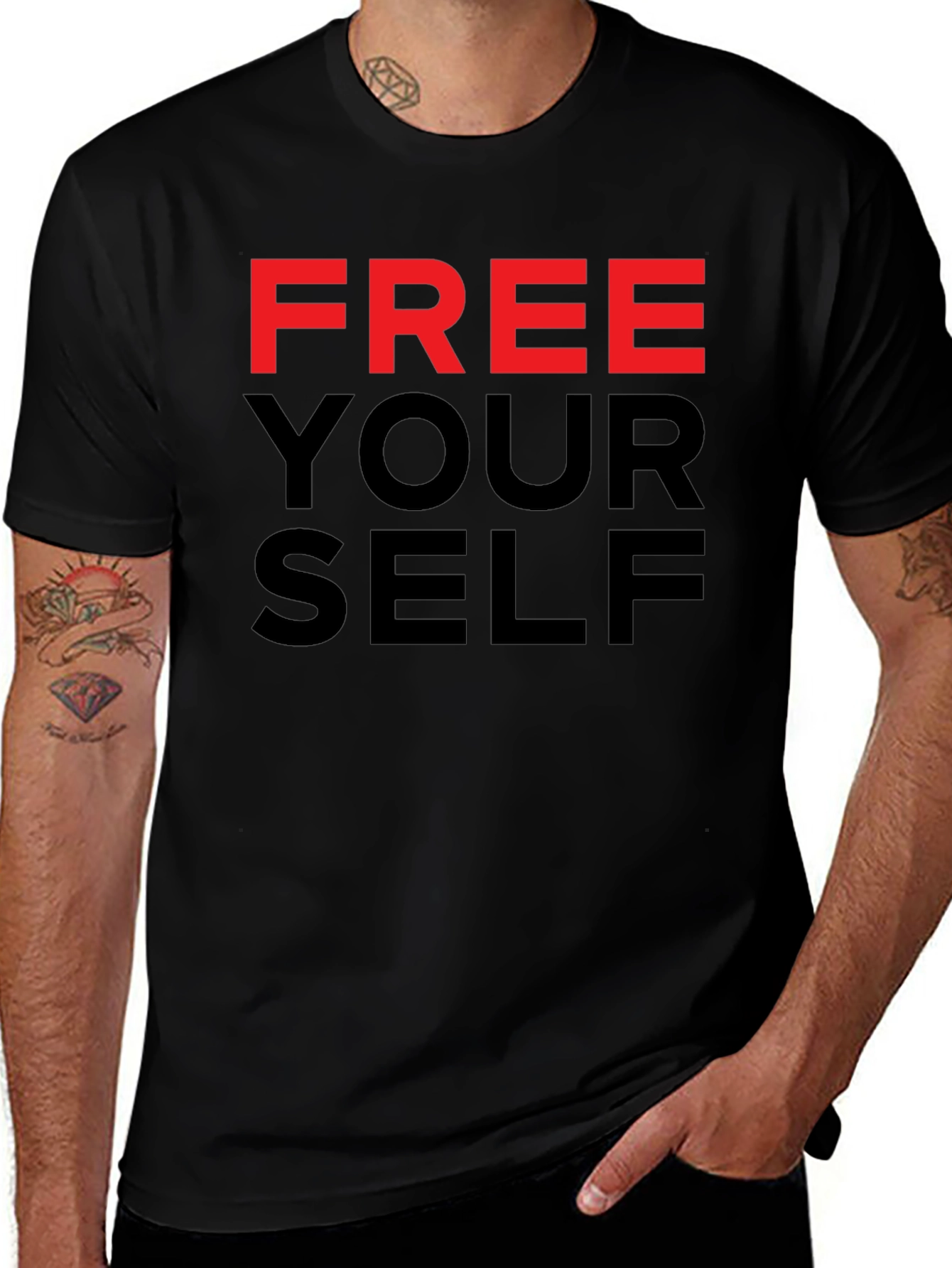Variant 9 of Free Yourself Graphic Tee - Bold Statement Shirt