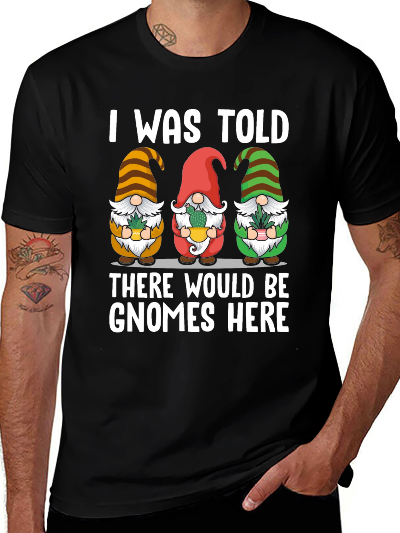 Variant 29 of Gnome Here T-Shirt - Funny Garden Lover Tee