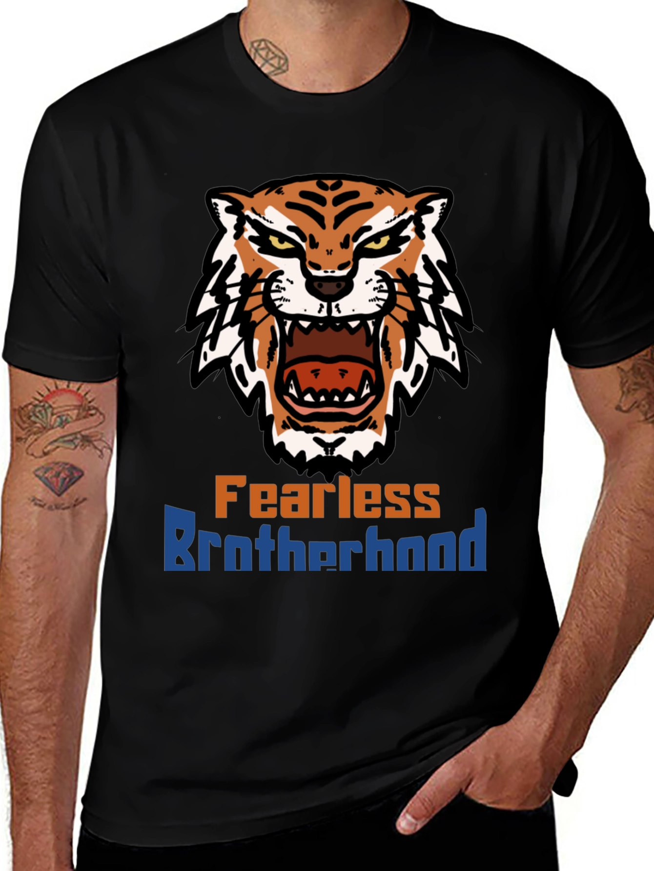 Variant 16 of Fearless Brotherhood Tiger Graphic Tee