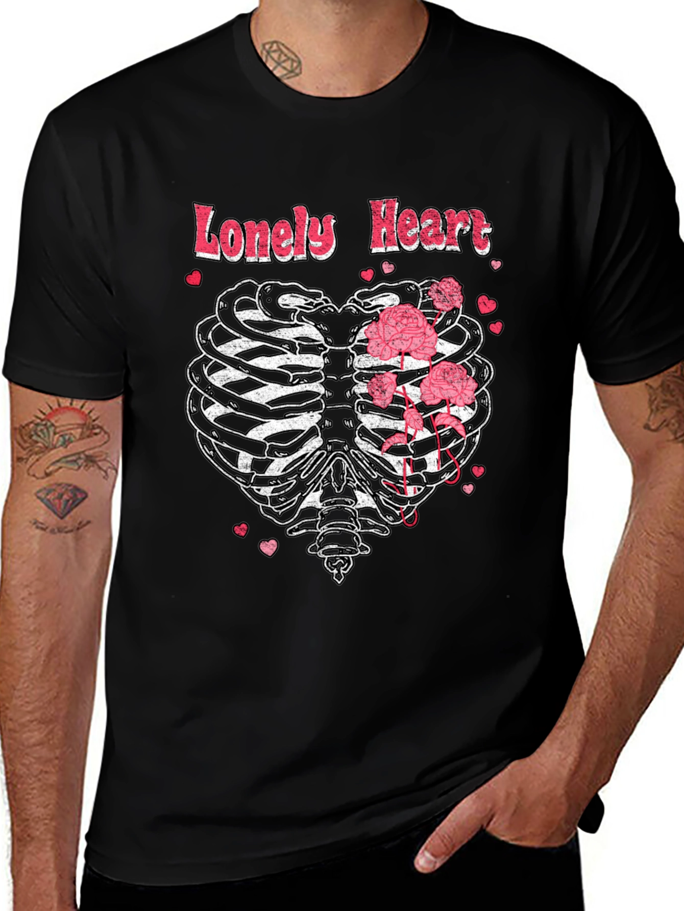 Variant 26 of Lonely Heart Ribcage Graphic T-Shirt