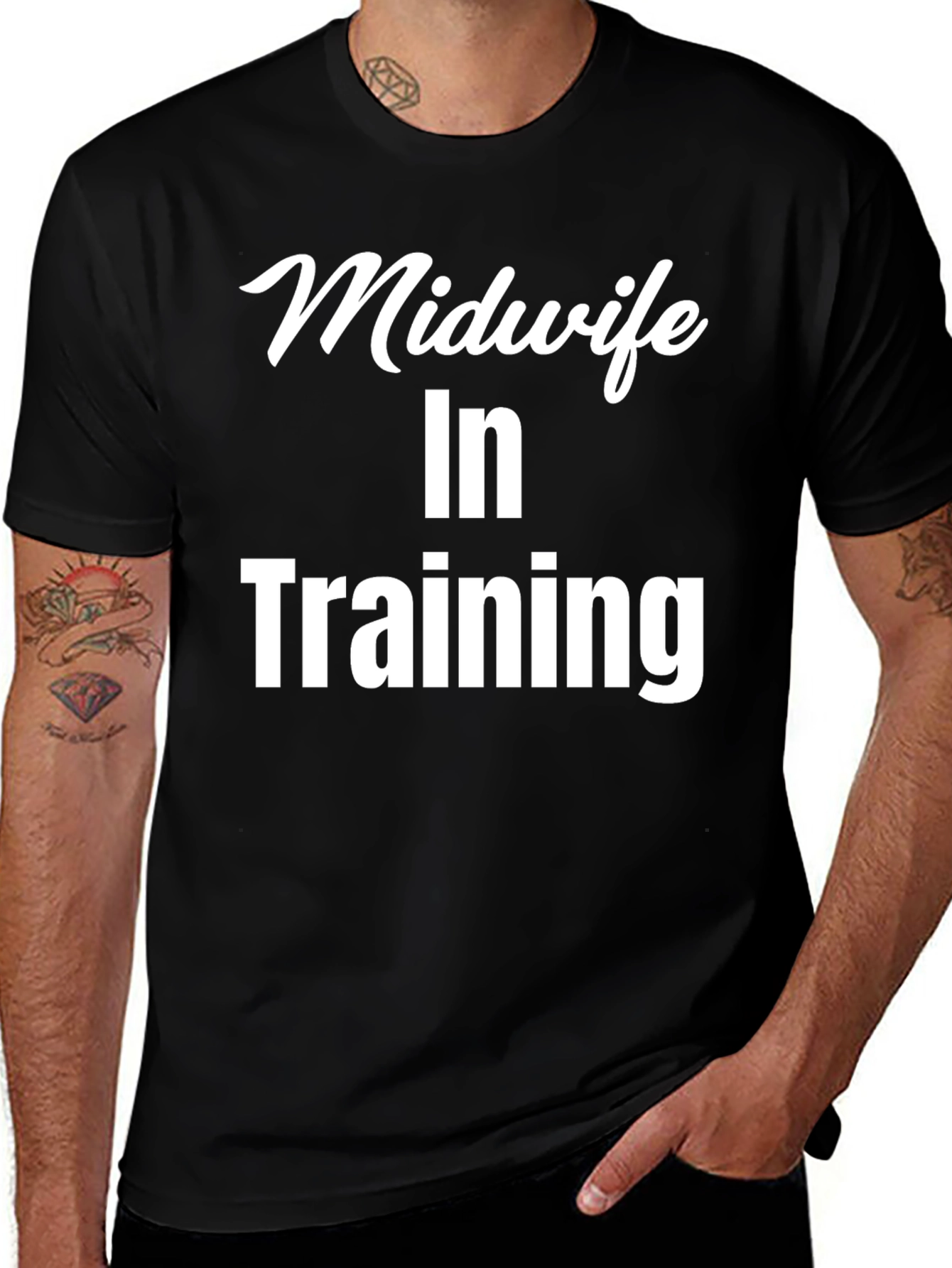 Variant 30 of Midwife in Training Black T-Shirt