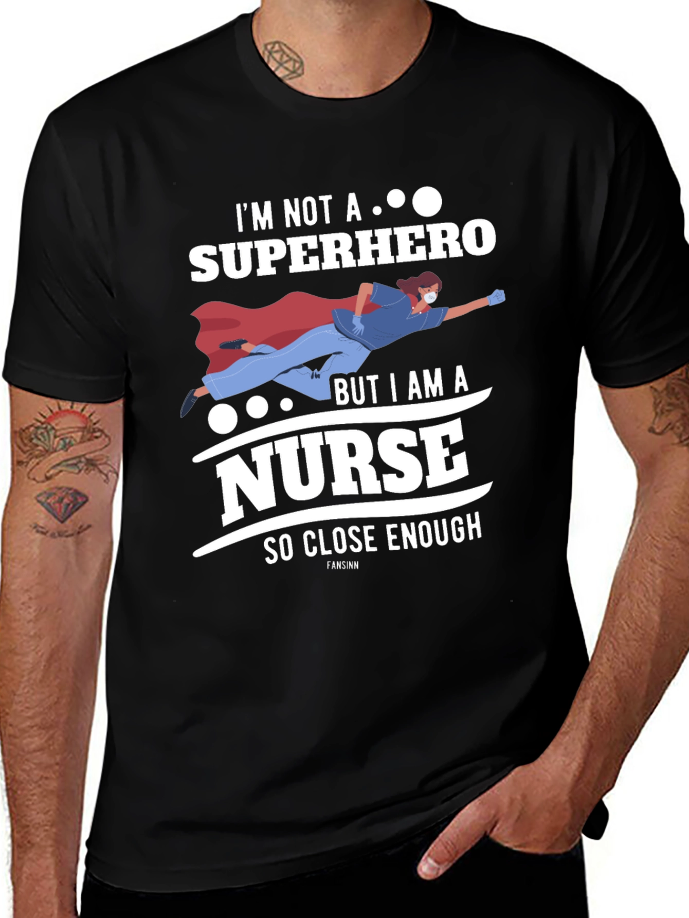 Variant 21 of Nurse Superhero T-Shirt - Funny Heroic Healthcare Apparel
