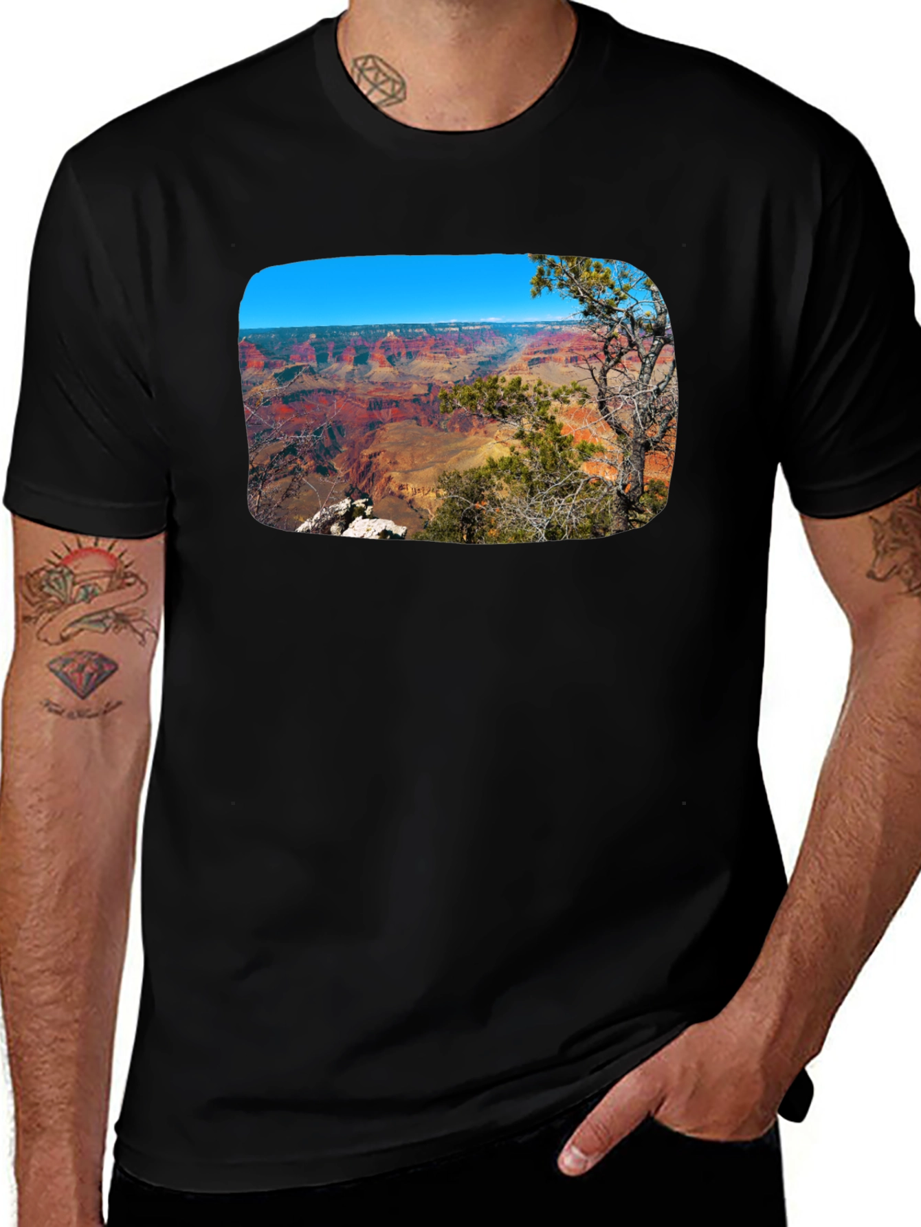 Variant 13 of Grand Canyon Graphic Print Crew Neck T-Shirt